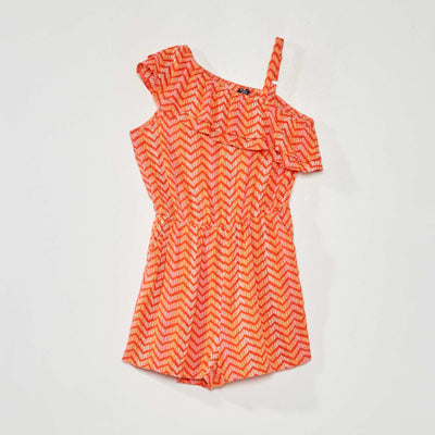 Combinaison short avec imprim Orange