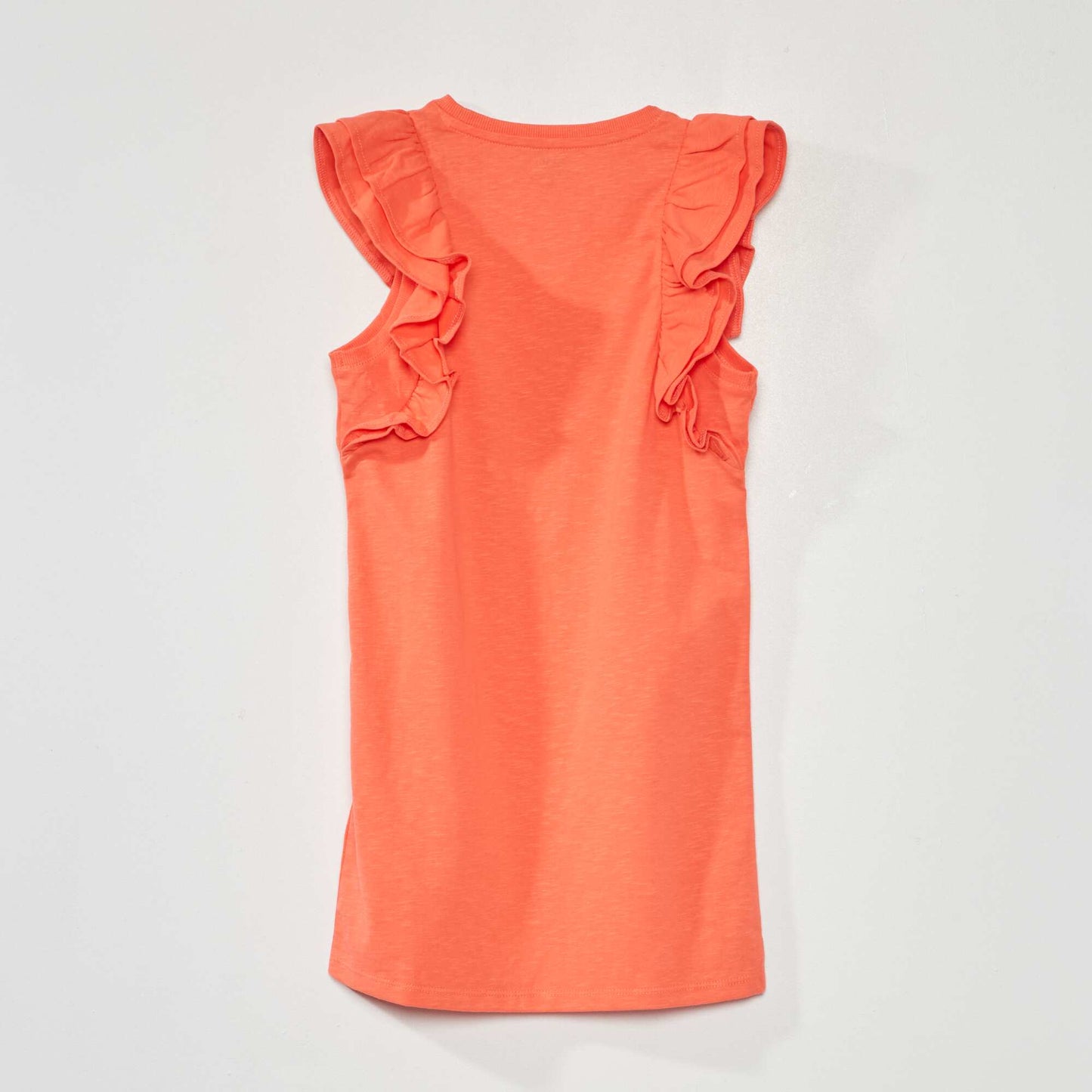 Robe en jersey sans manches avec volants Corail