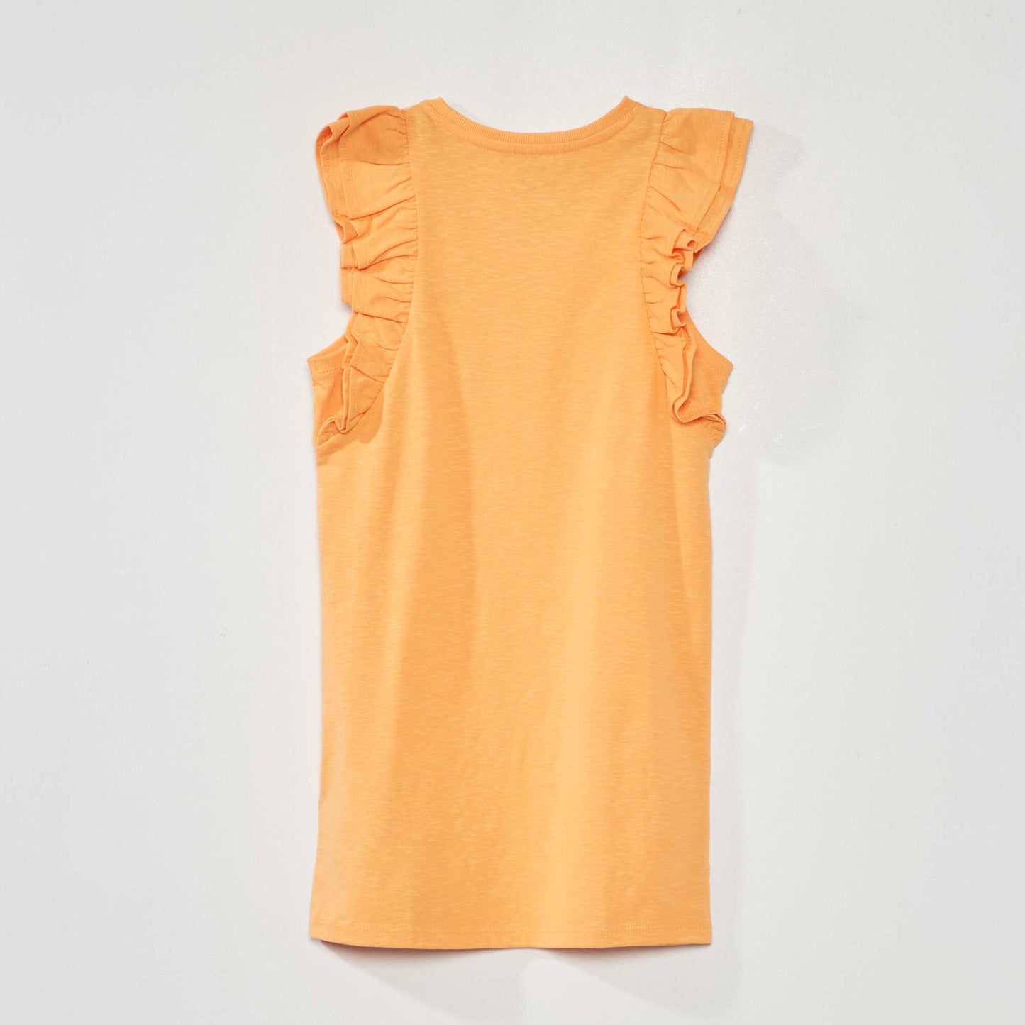 Robe en jersey sans manches avec volants Orange