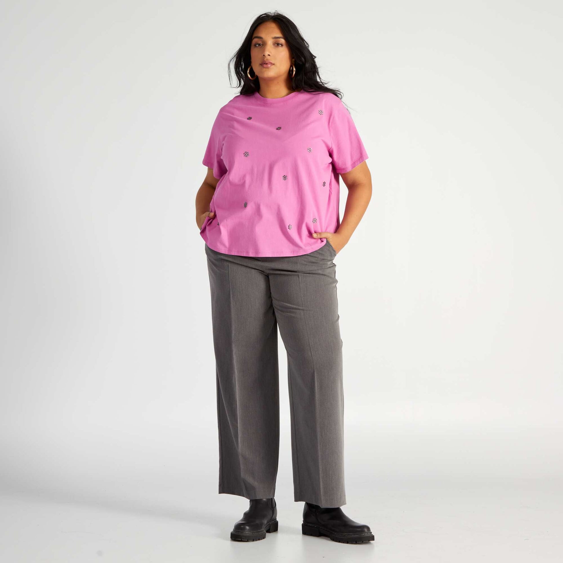 Pantalon wide leg GREY AS