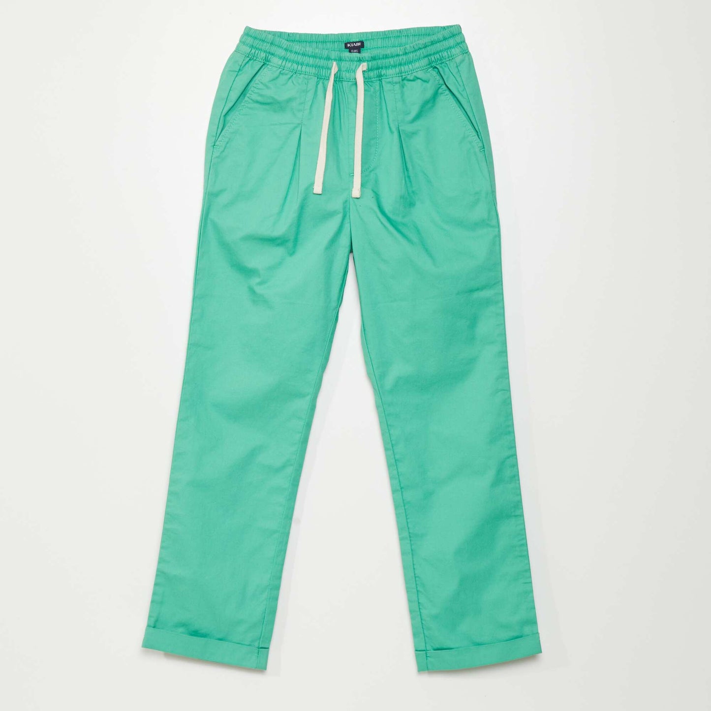 Pantalon droit uni Vert