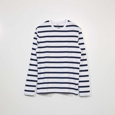 T-shirt type marini re Marine/blanc