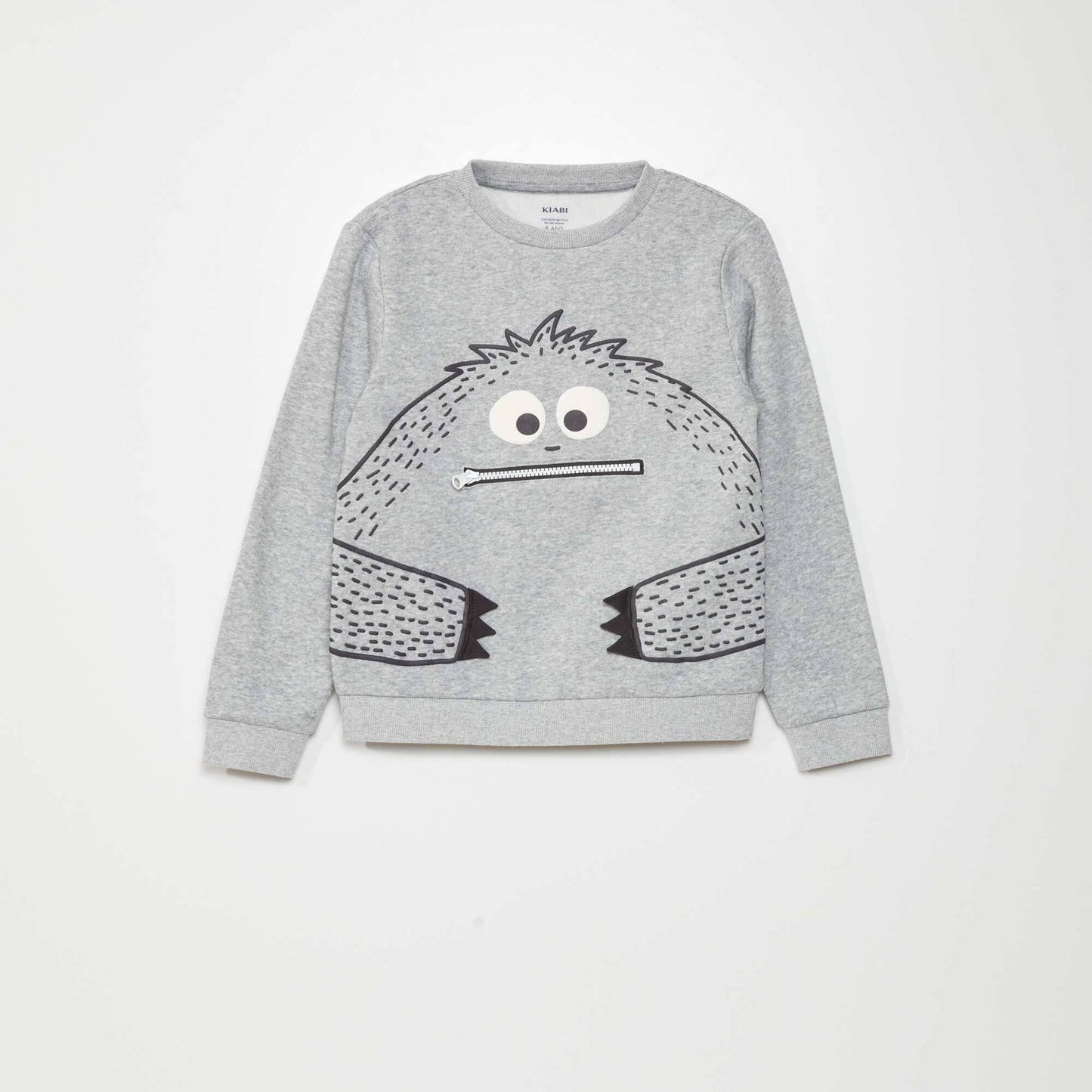 Sweat en molleton ludique Gris