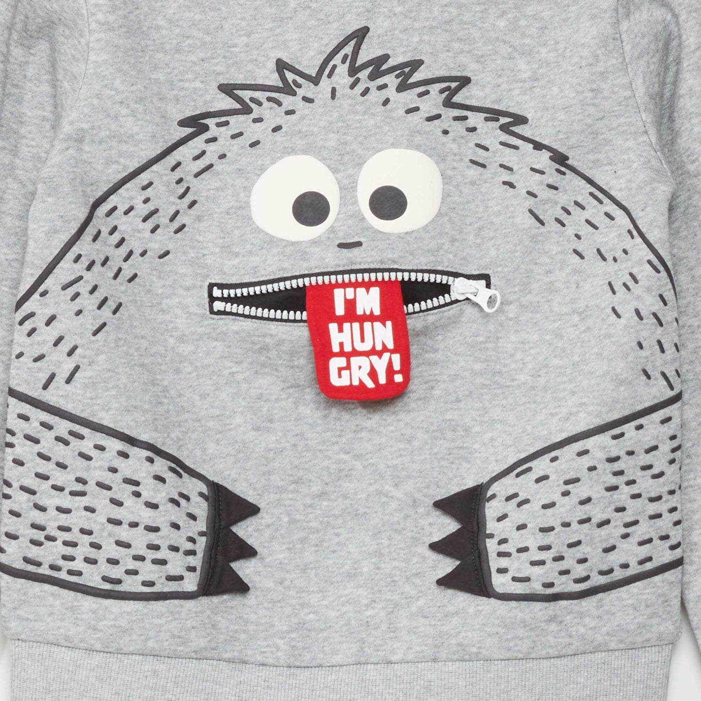 Sweat en molleton ludique Gris