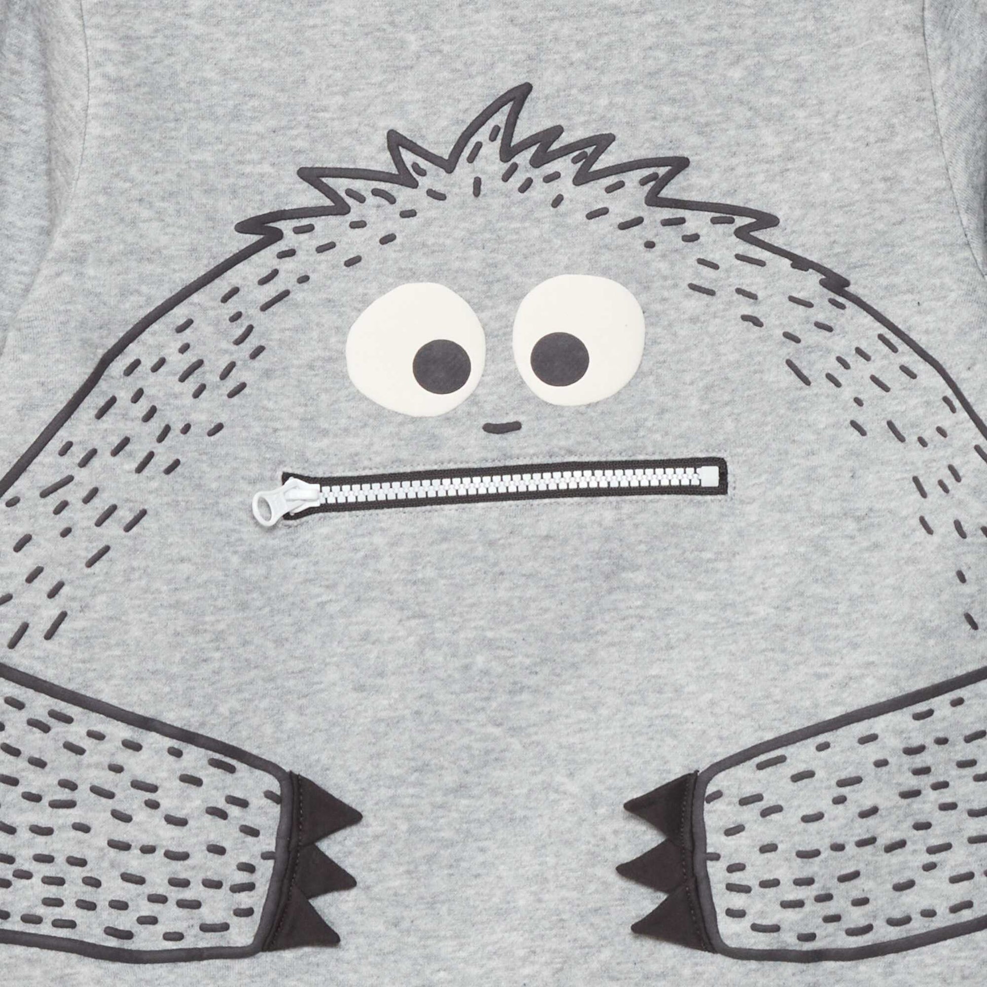 Sweat en molleton ludique Gris