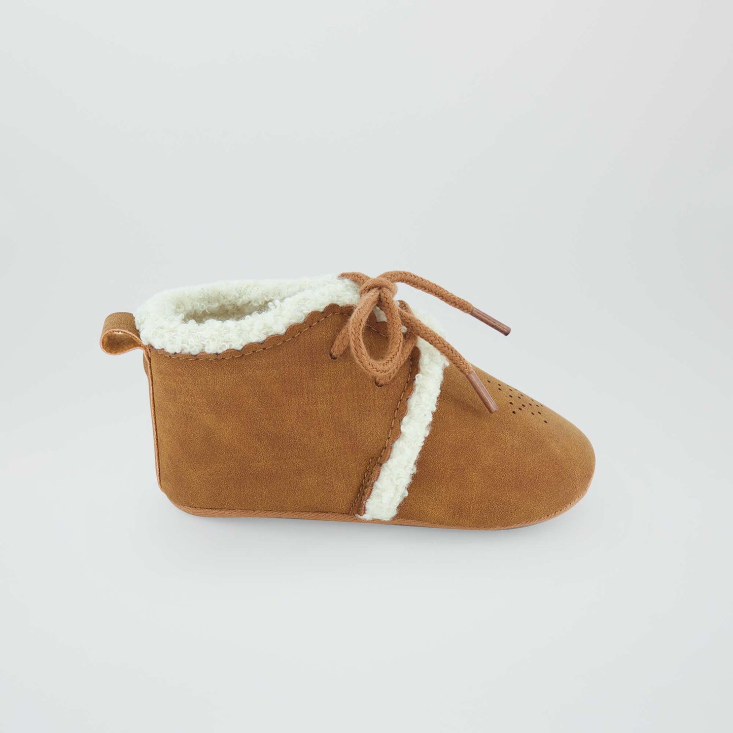 Bottines en daim fourr e Camel