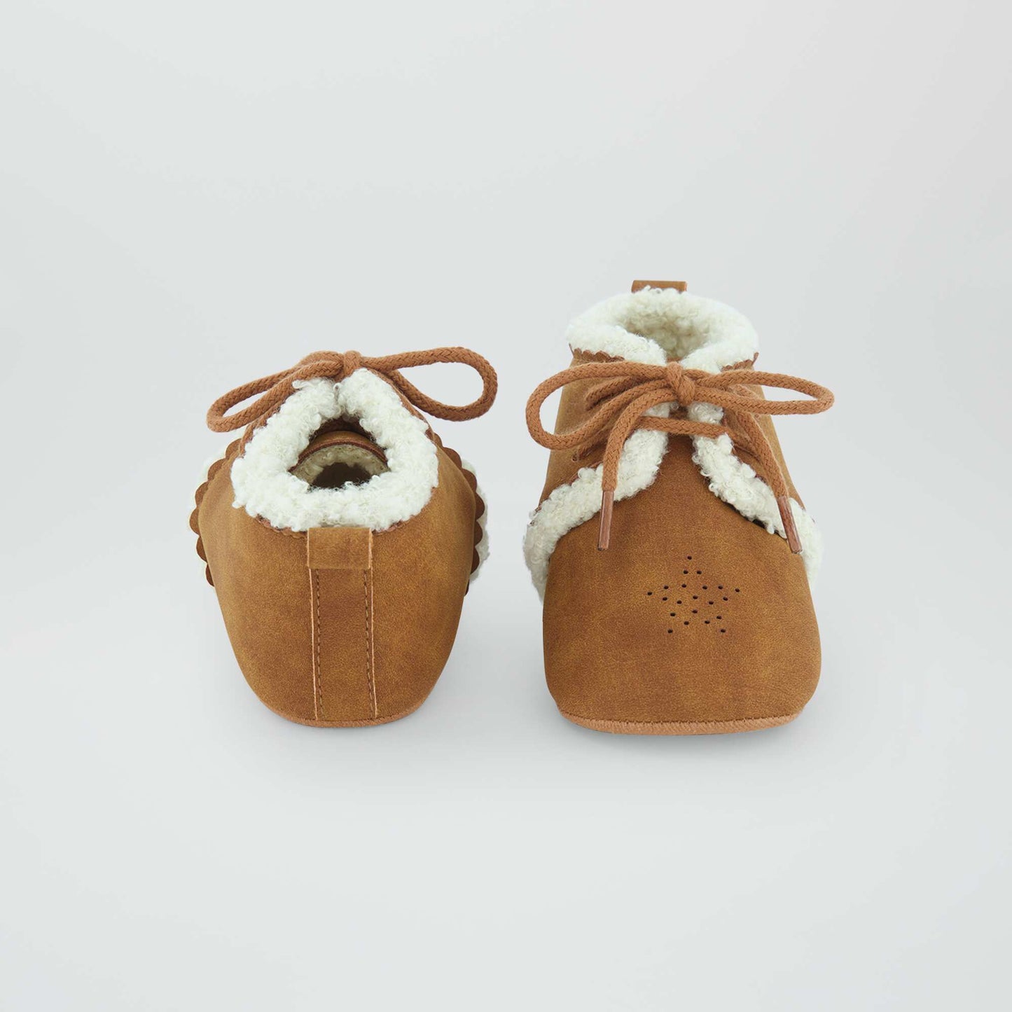 Bottines en daim fourr e Camel