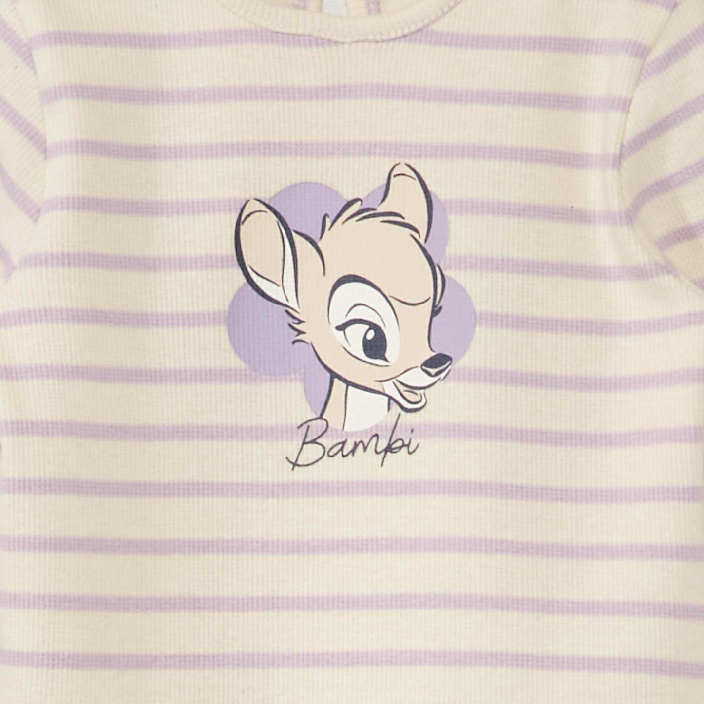 T-shirt rayures 'Bambi' Blanc/violet