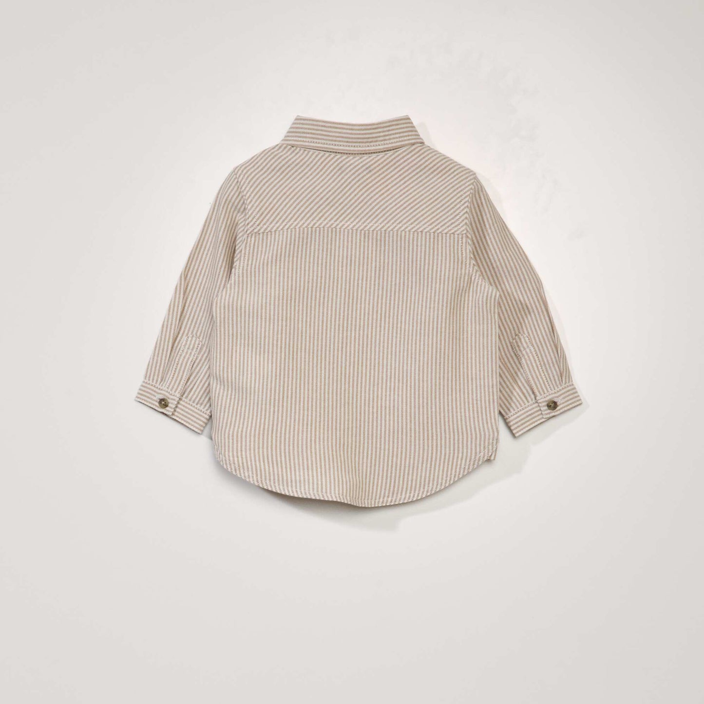 Chemise rayures Beige/blanc