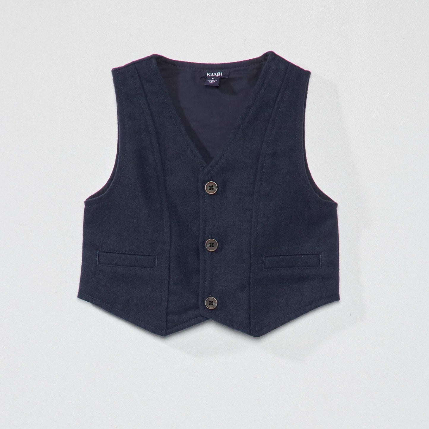 Ensemble chemise + gilet de costume + pantalon - 3 pi ces Bleu/beige