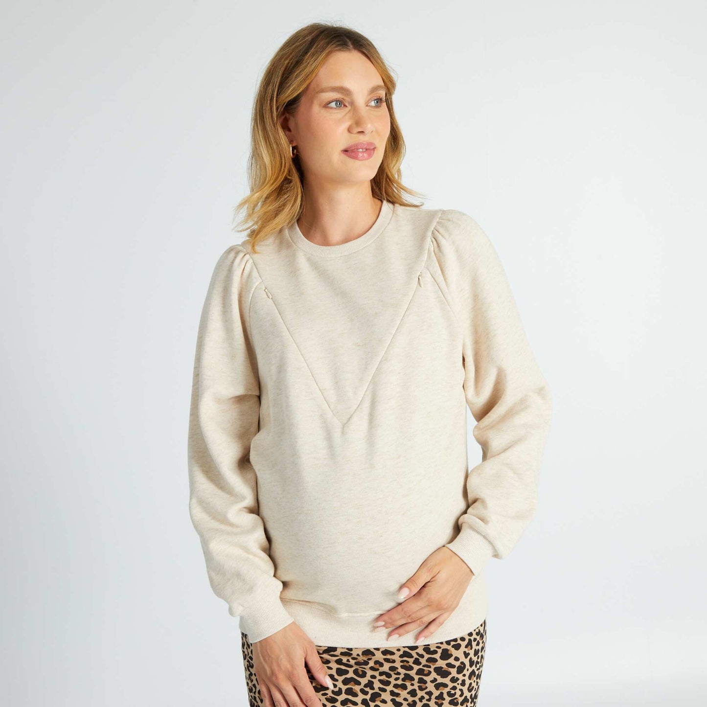 Pull d'allaitement Beige