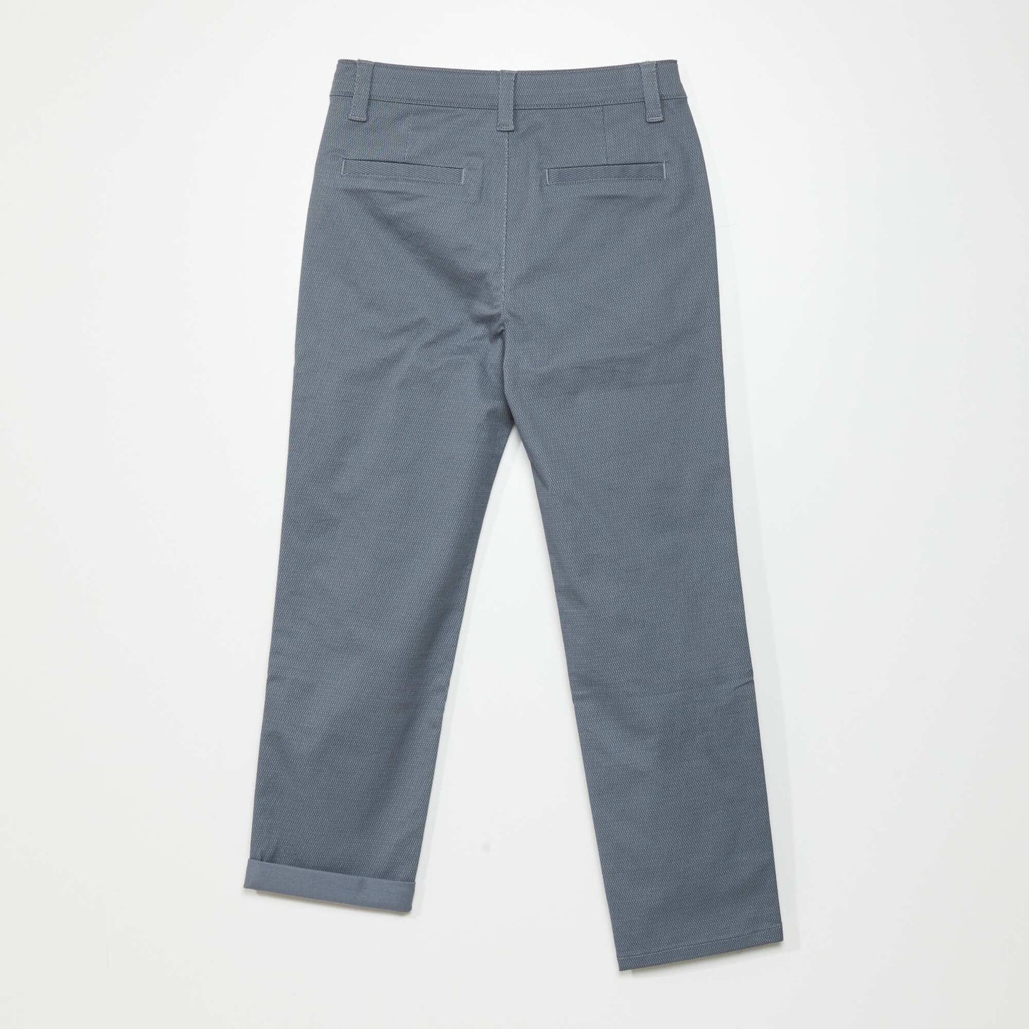 Pantalon chino motif textur Gris bleu