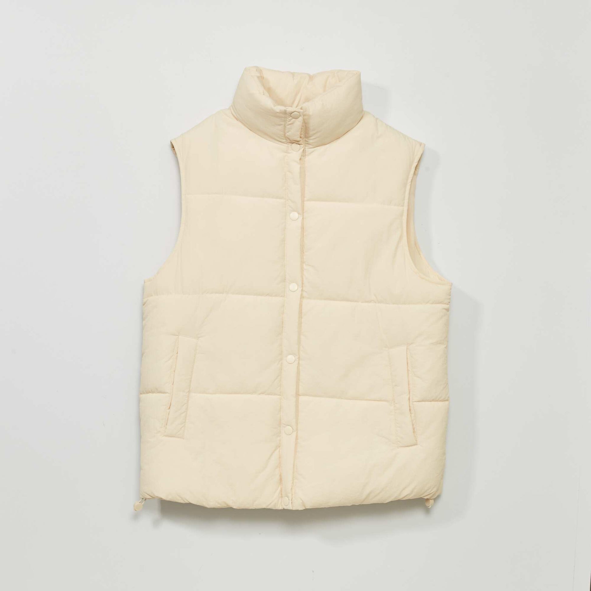 Doudoune matelass e sans manches Beige