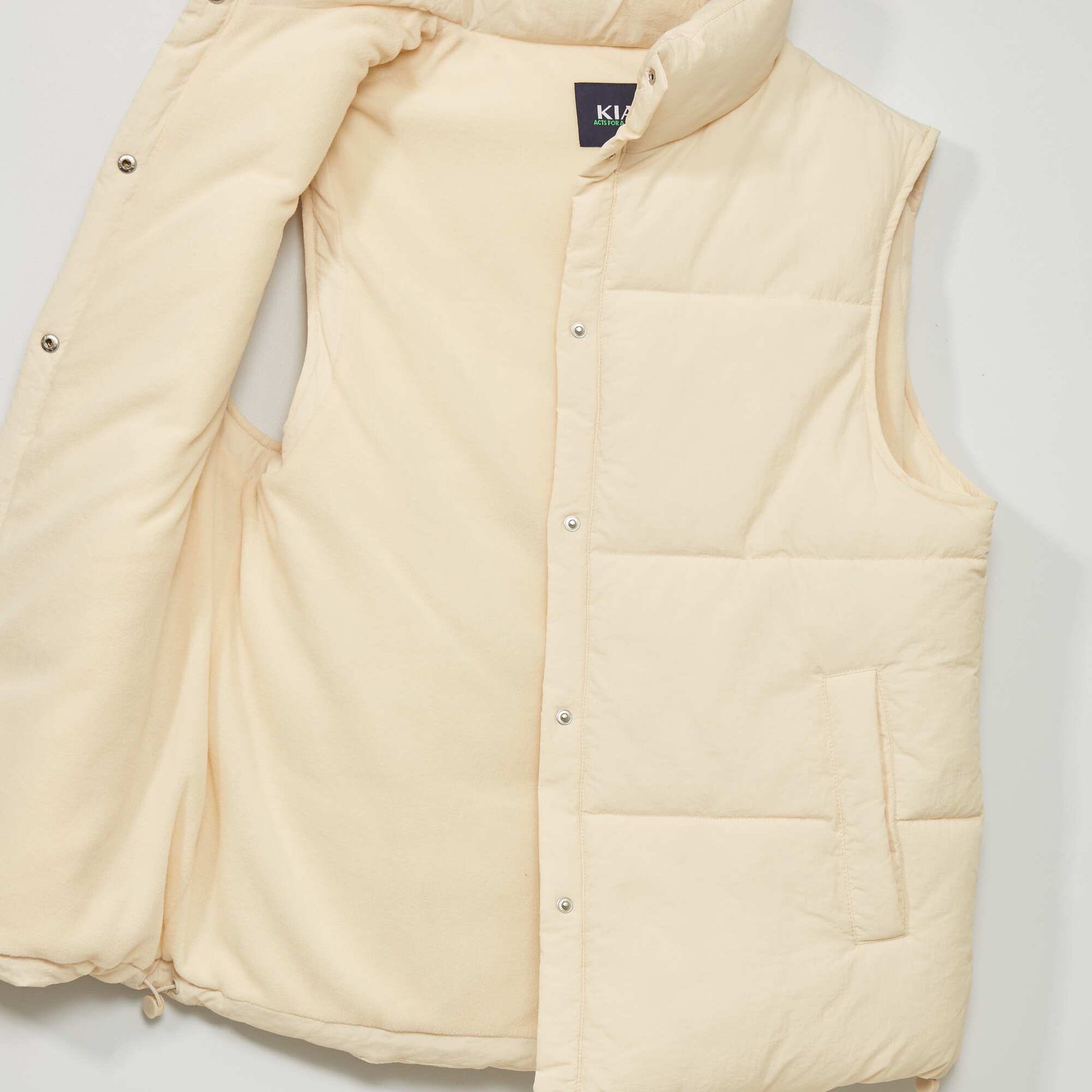 Doudoune matelass e sans manches Beige