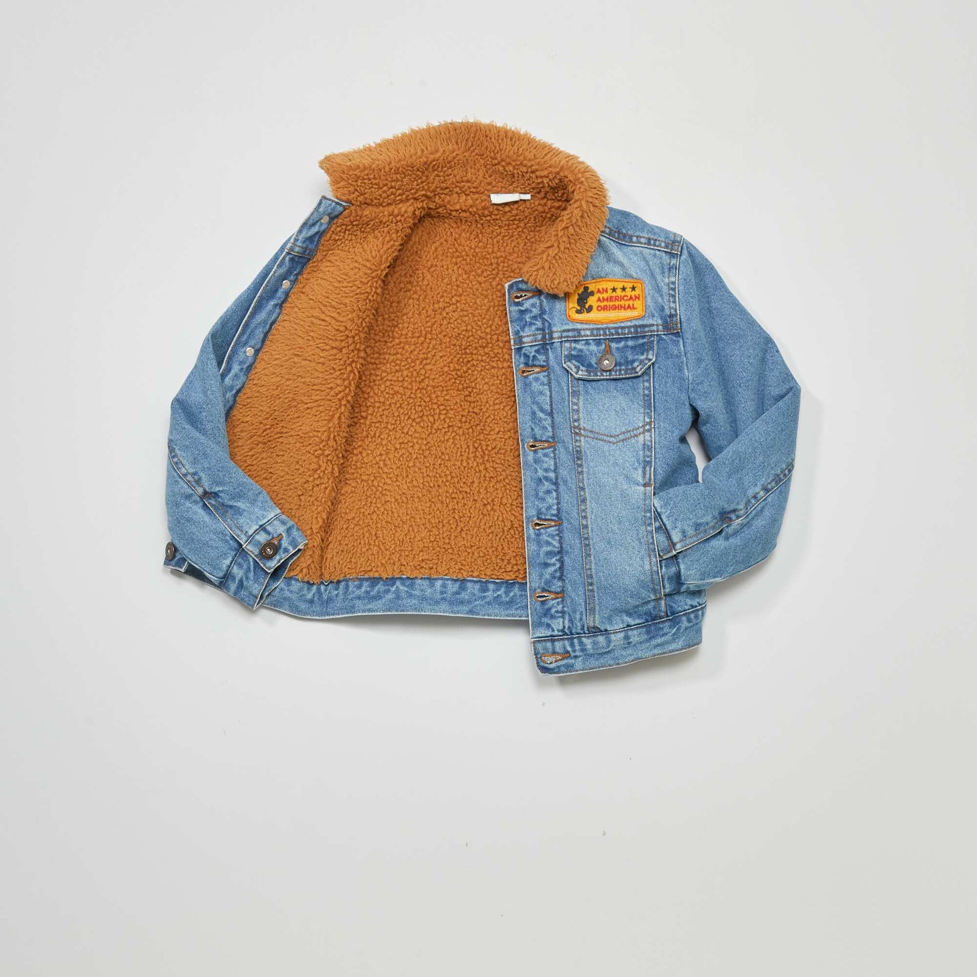 Veste denim 'Mickey' doublure sherpa Bleu