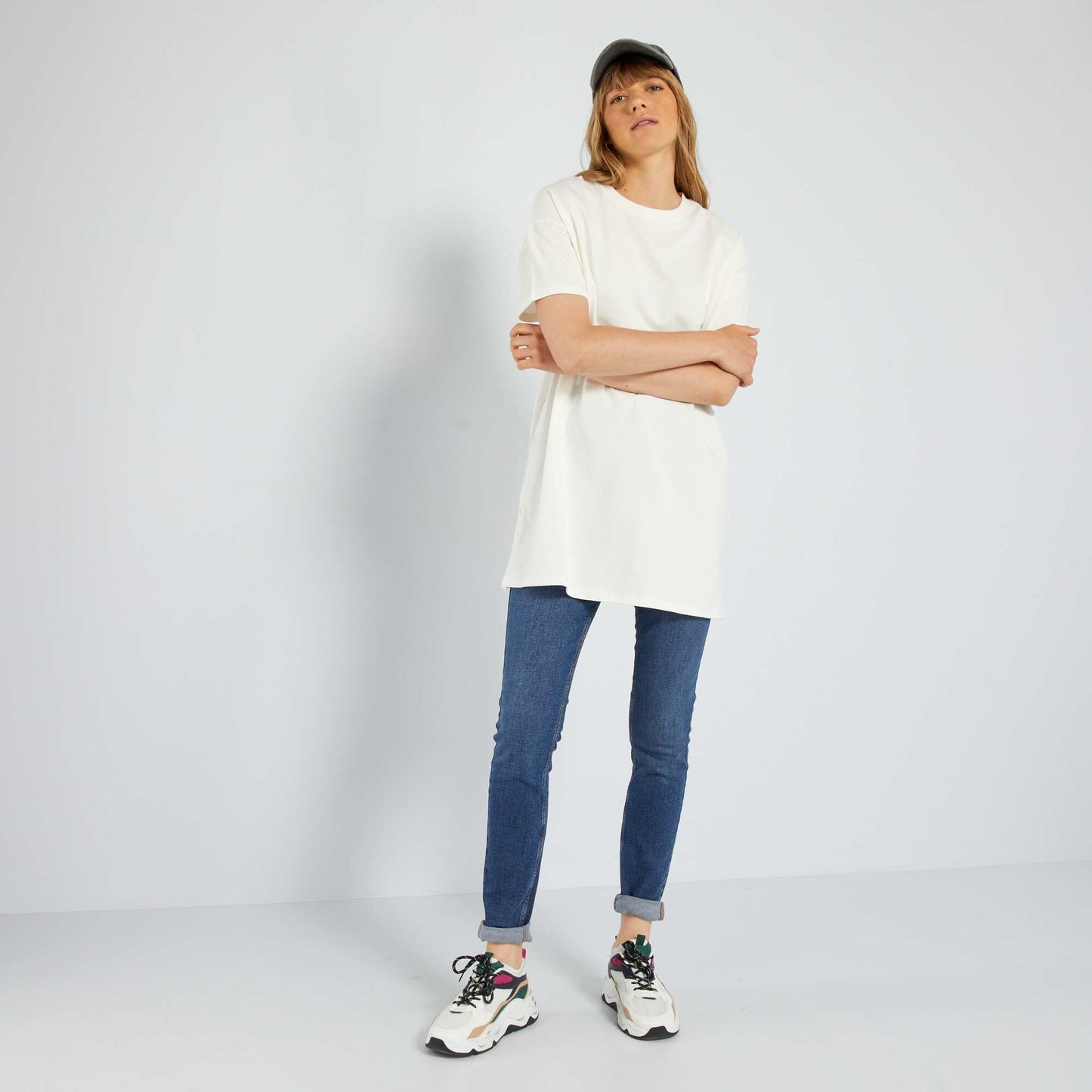 T-shirt uni manches courtes Blanc