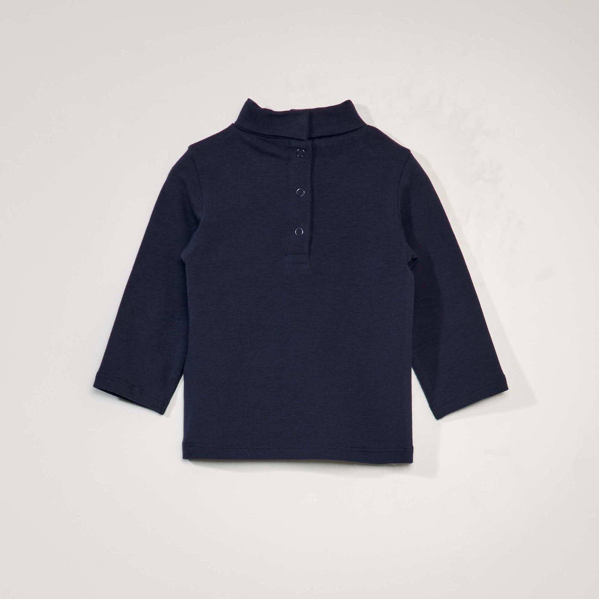 Sous pull uni en jersey Bleu marine