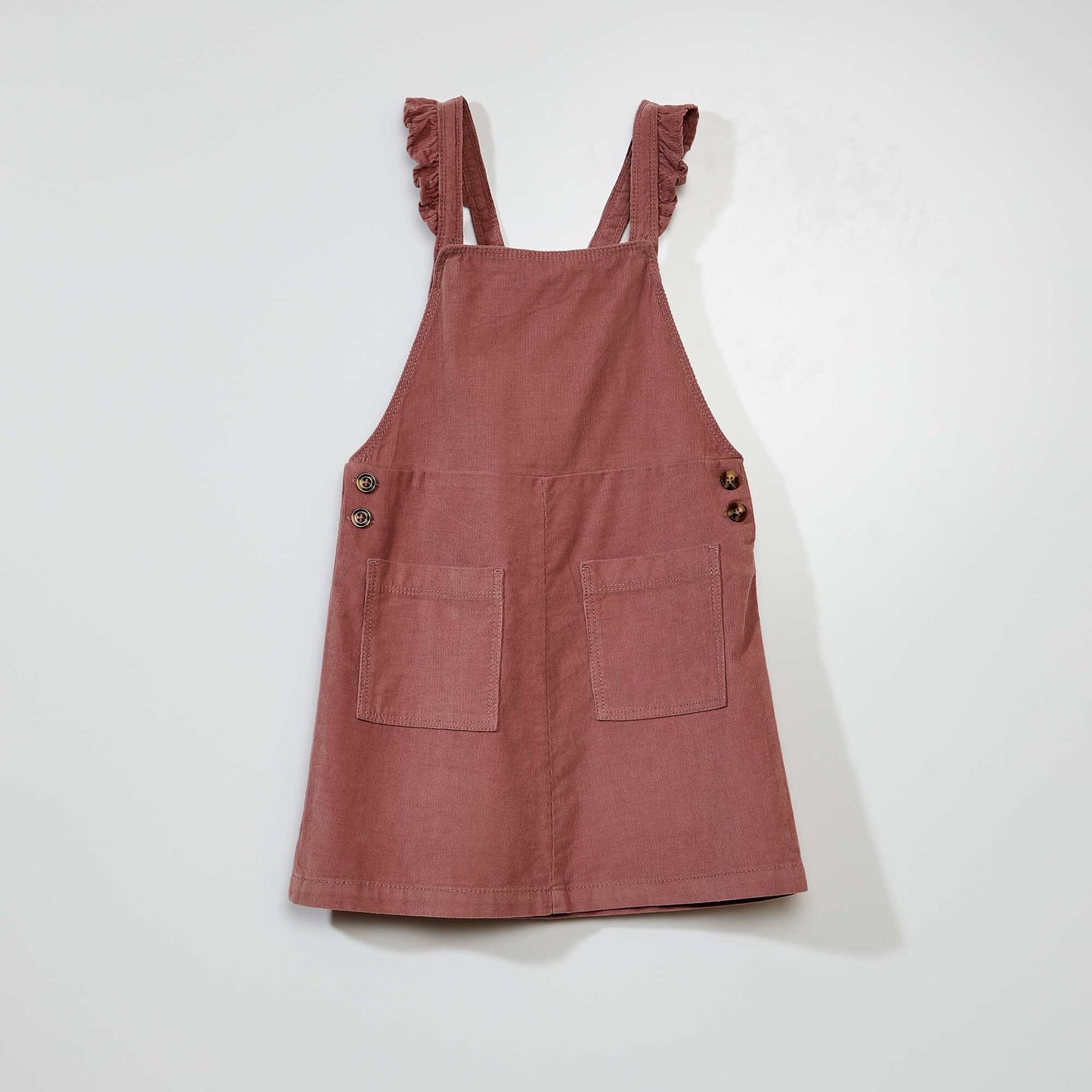 Robe salopette en velours Rose