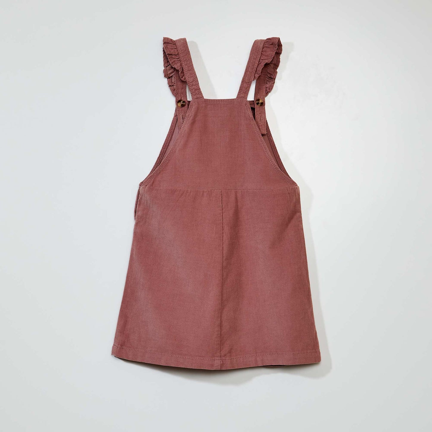 Robe salopette en velours Rose