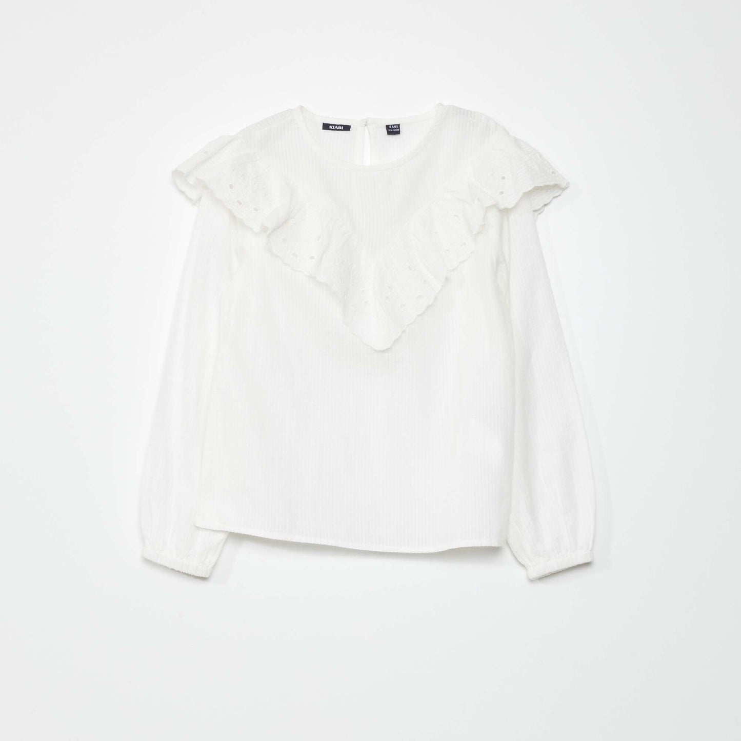 Blouse volants blanc