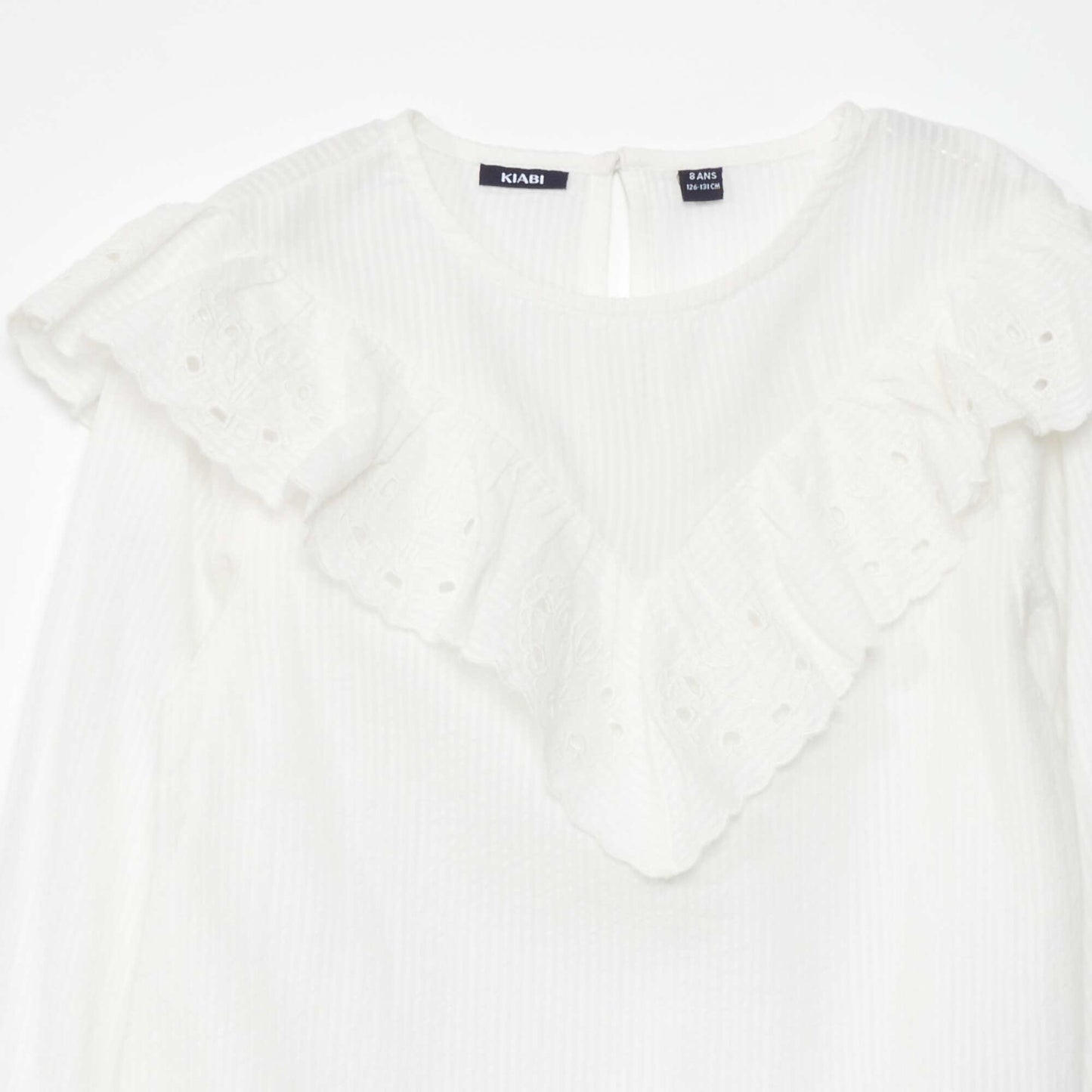 Blouse volants blanc