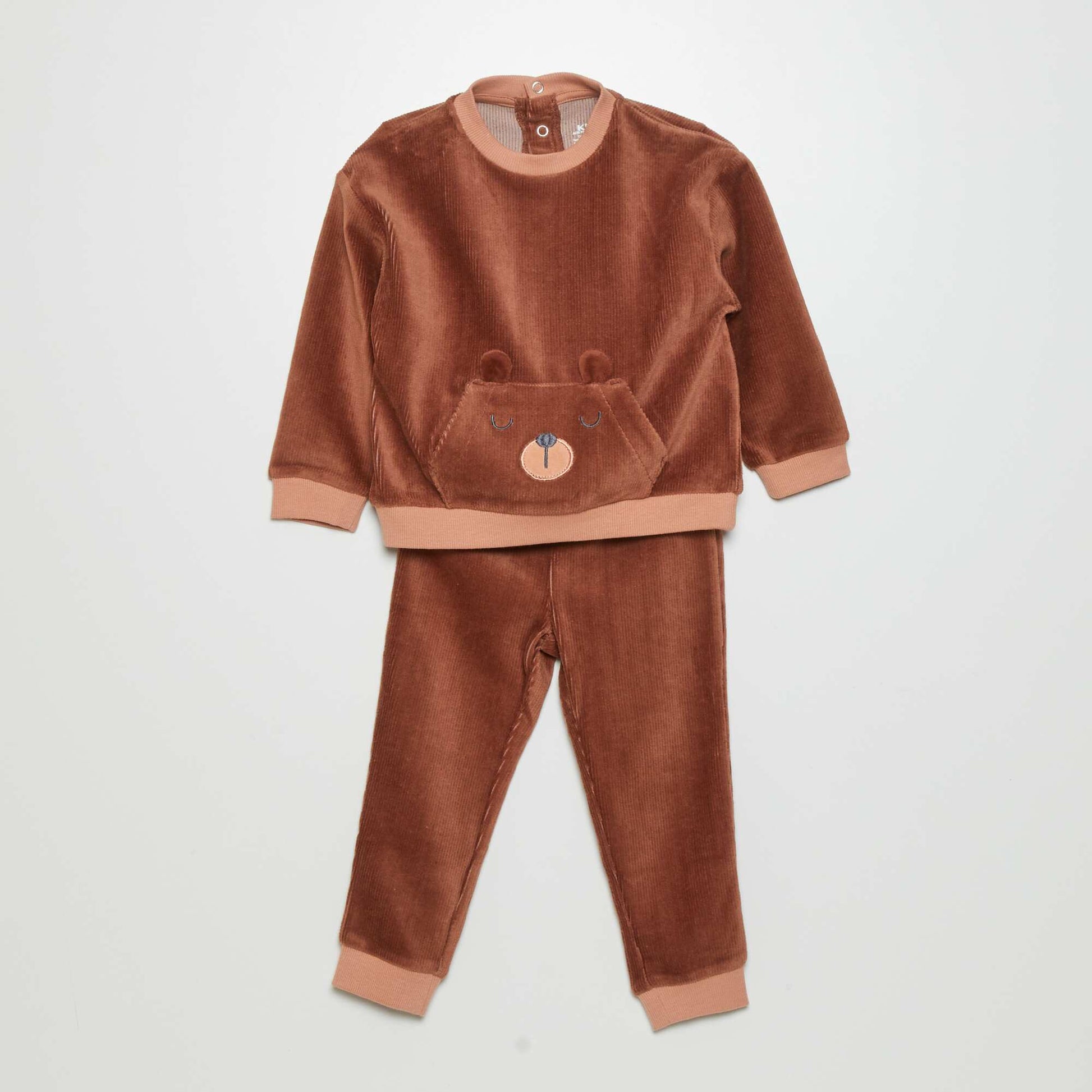 Ensemble de pyjama en velours - 2 pi ces Marron