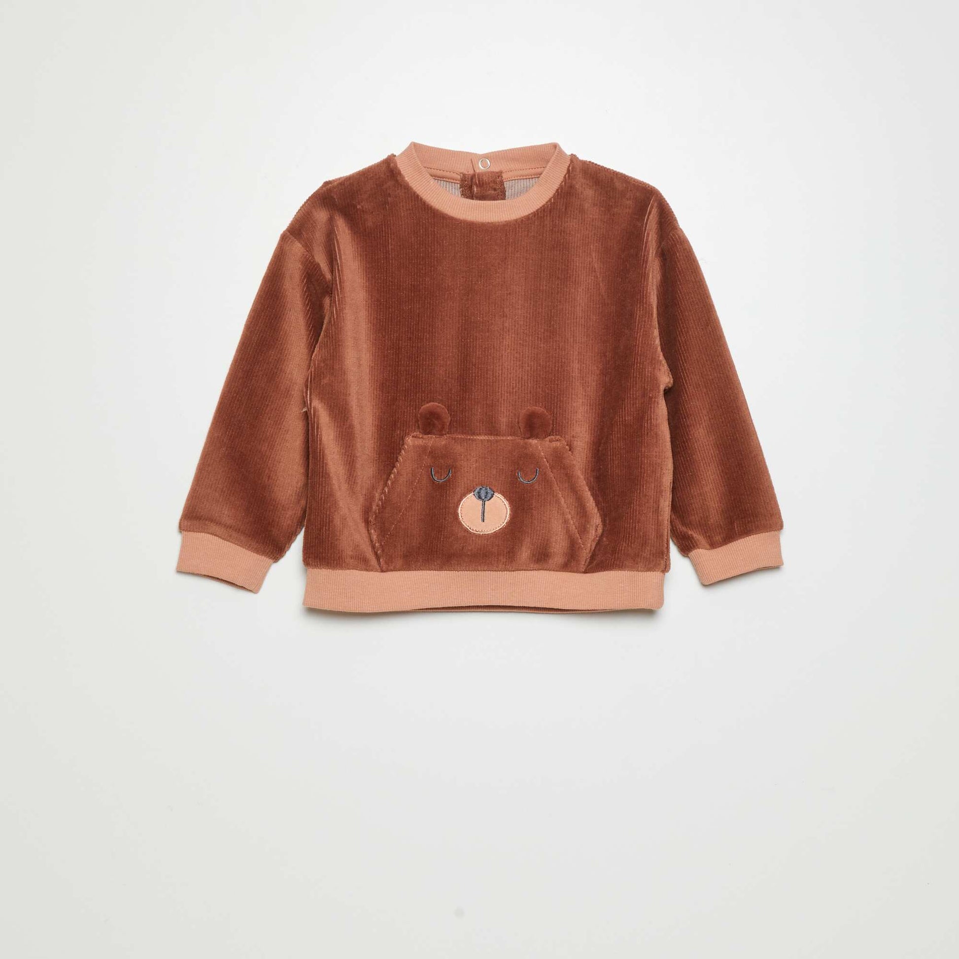 Ensemble de pyjama en velours - 2 pi ces Marron