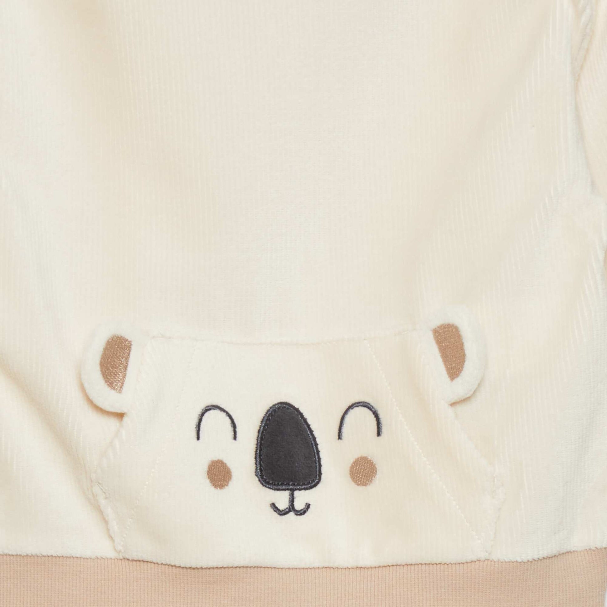 Ensemble de pyjama en velours - 2 pi ces Beige