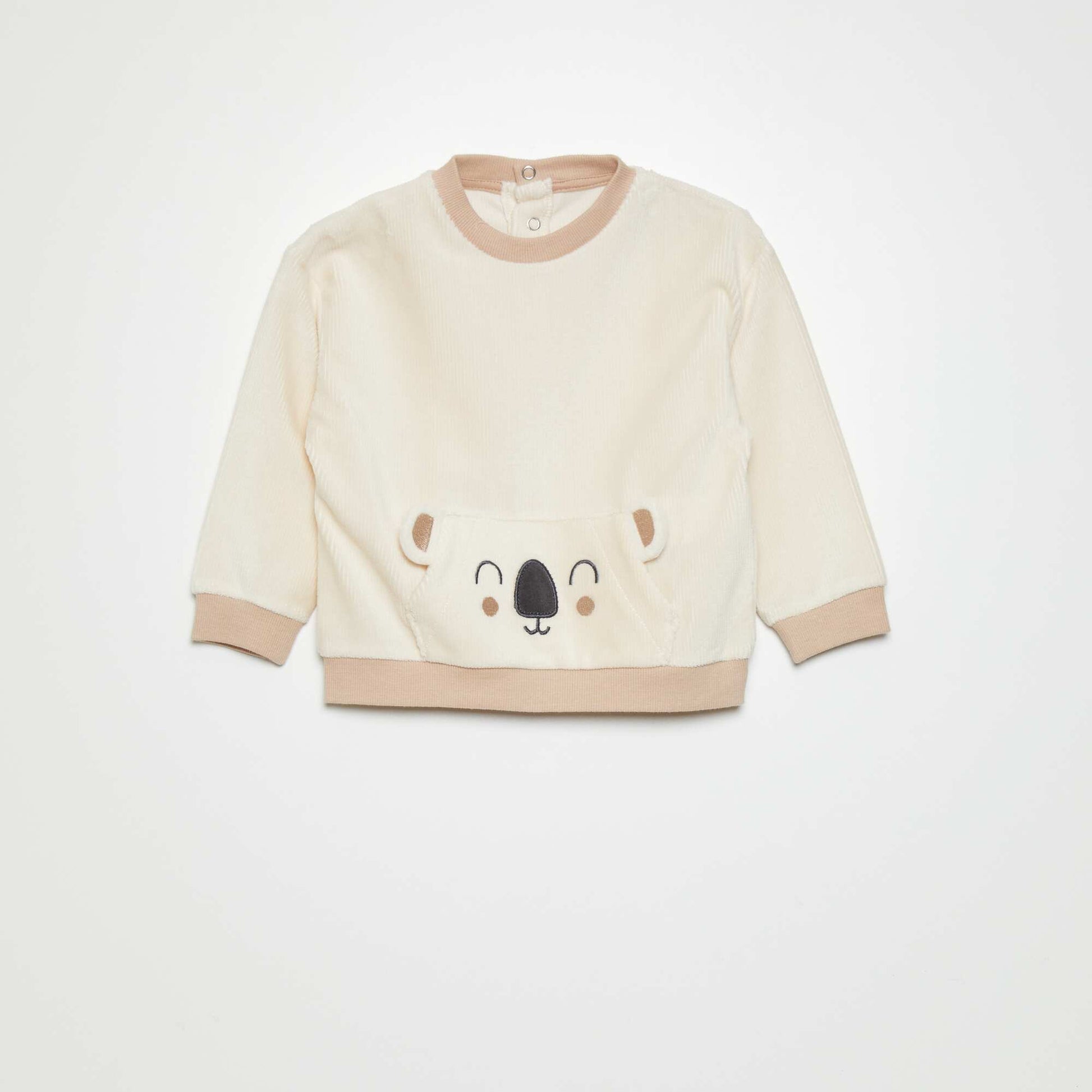 Ensemble de pyjama en velours - 2 pi ces Beige