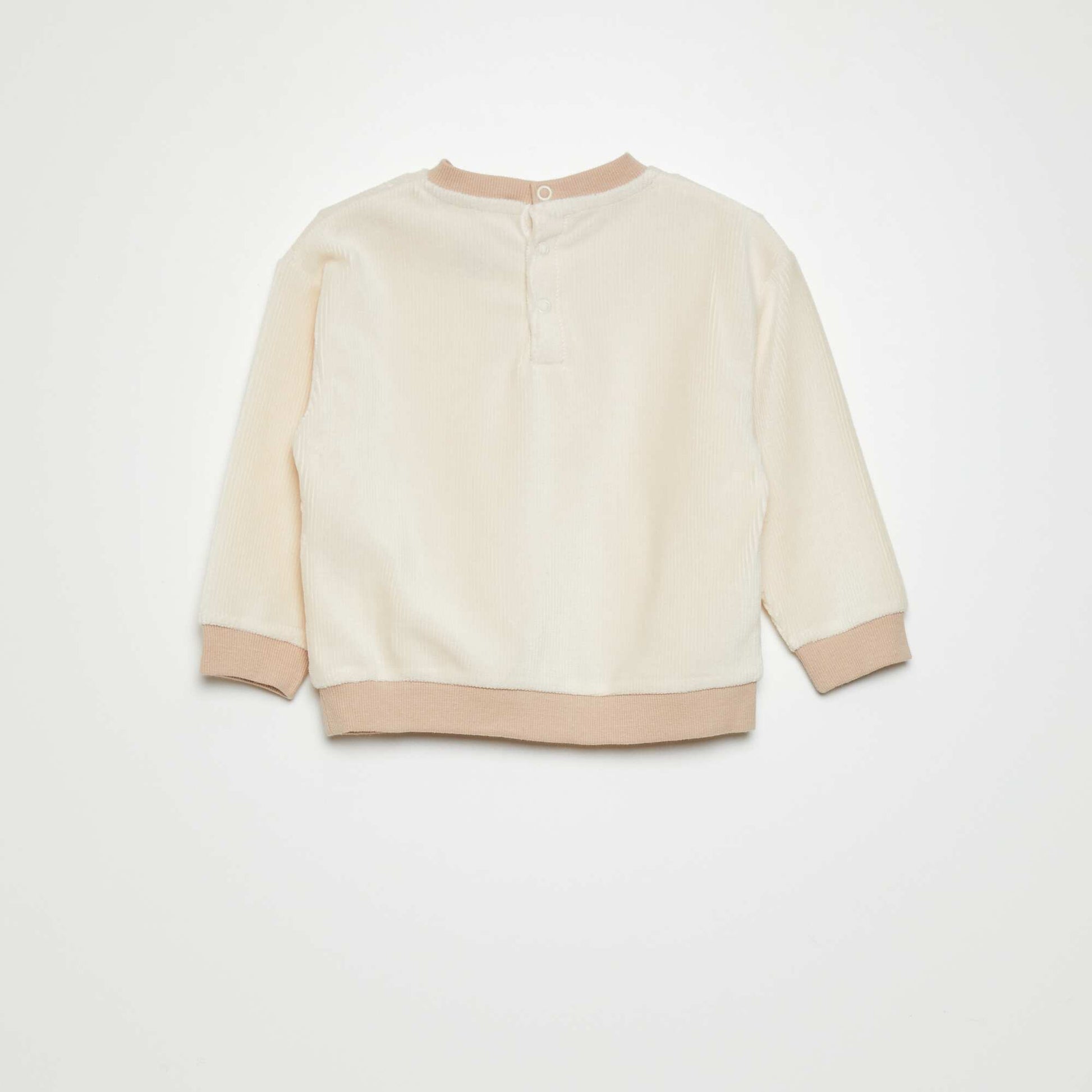 Ensemble de pyjama en velours - 2 pi ces Beige