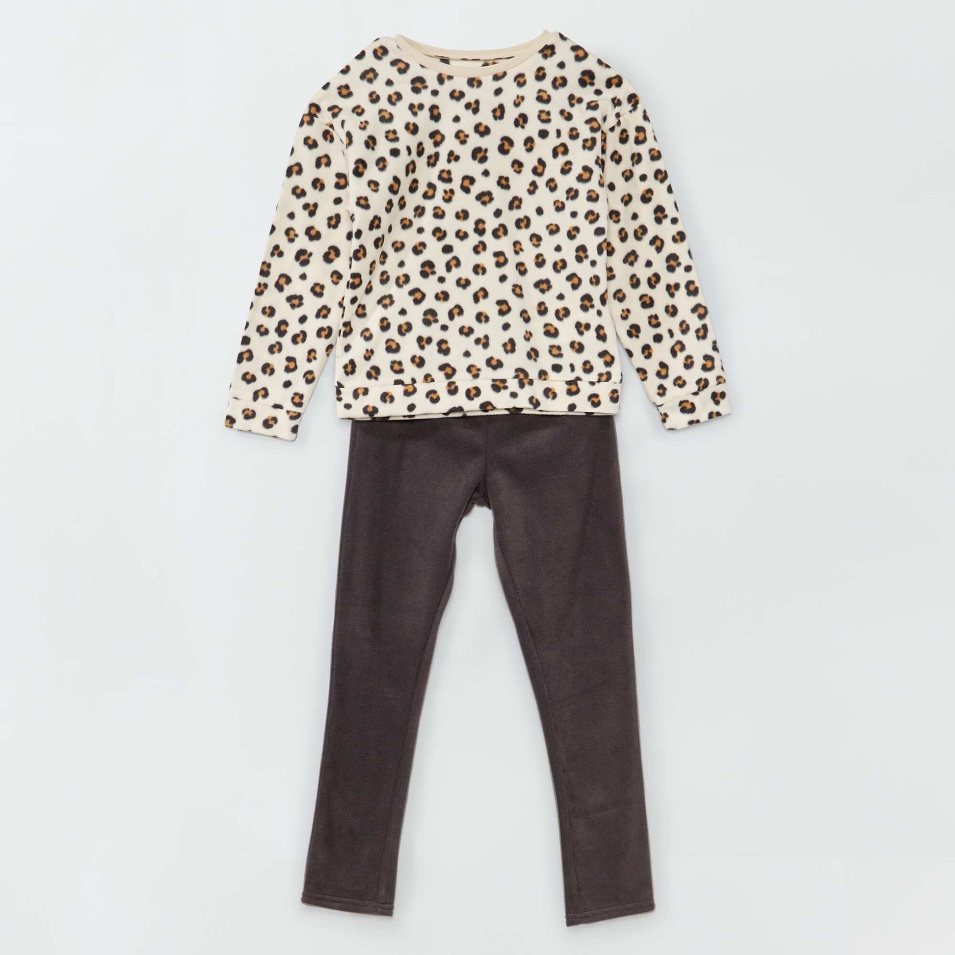 Ensemble pyjama polaire - 2 pi ces Beige