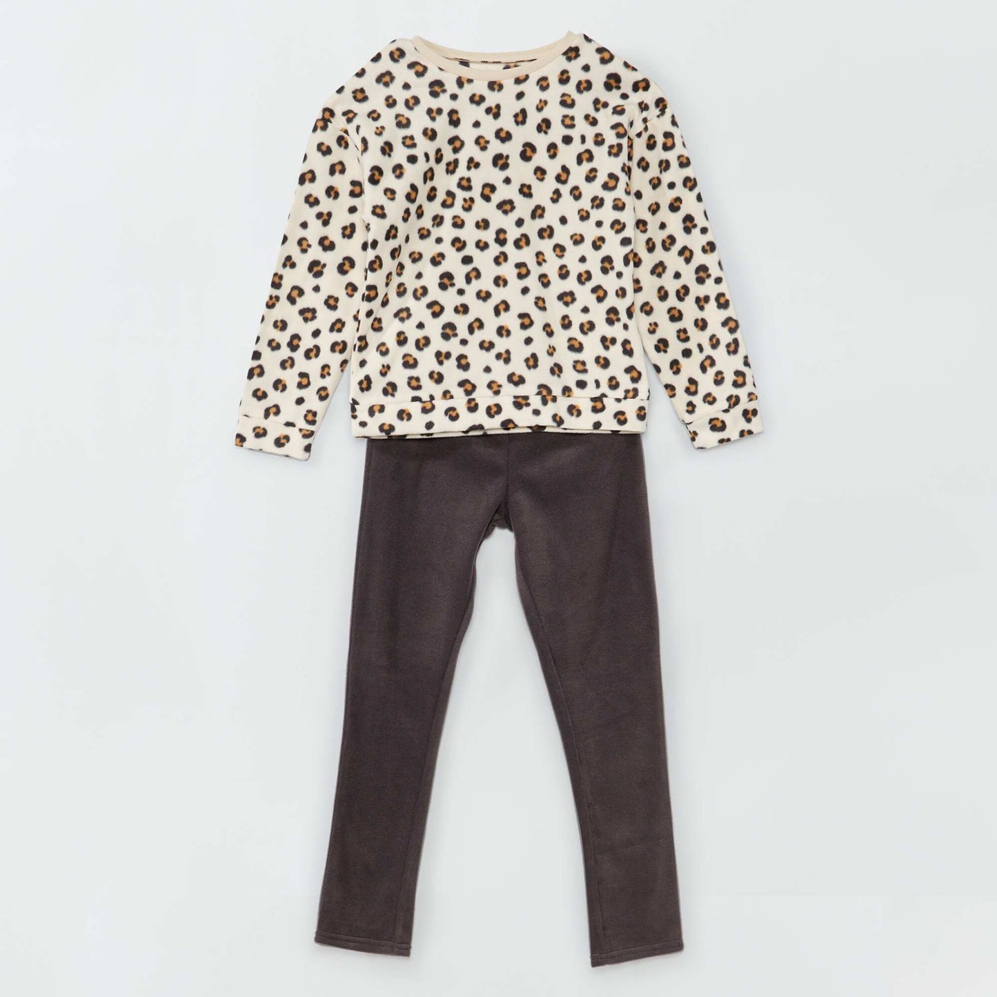 Ensemble pyjama polaire - 2 pi ces Beige