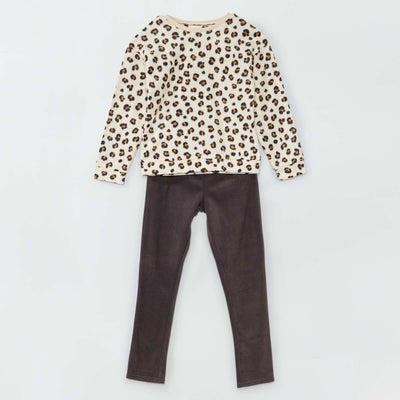 Ensemble pyjama polaire - 2 pi ces Beige