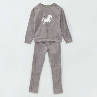 Ensemble pyjama polaire - 2 pi ces Gris