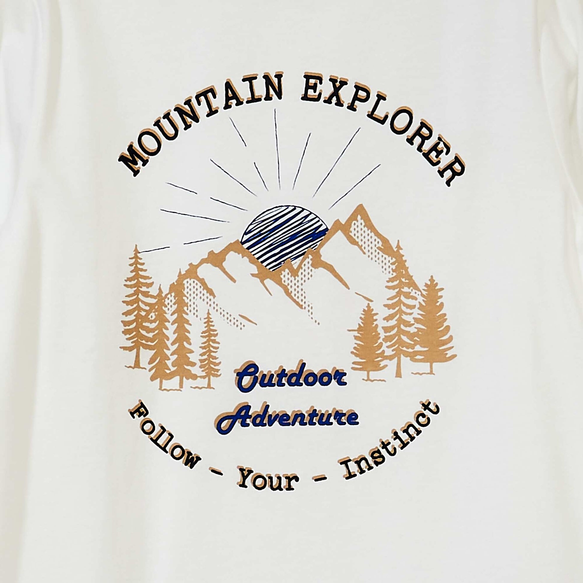 T-shirt en jersey manches longues Blanc