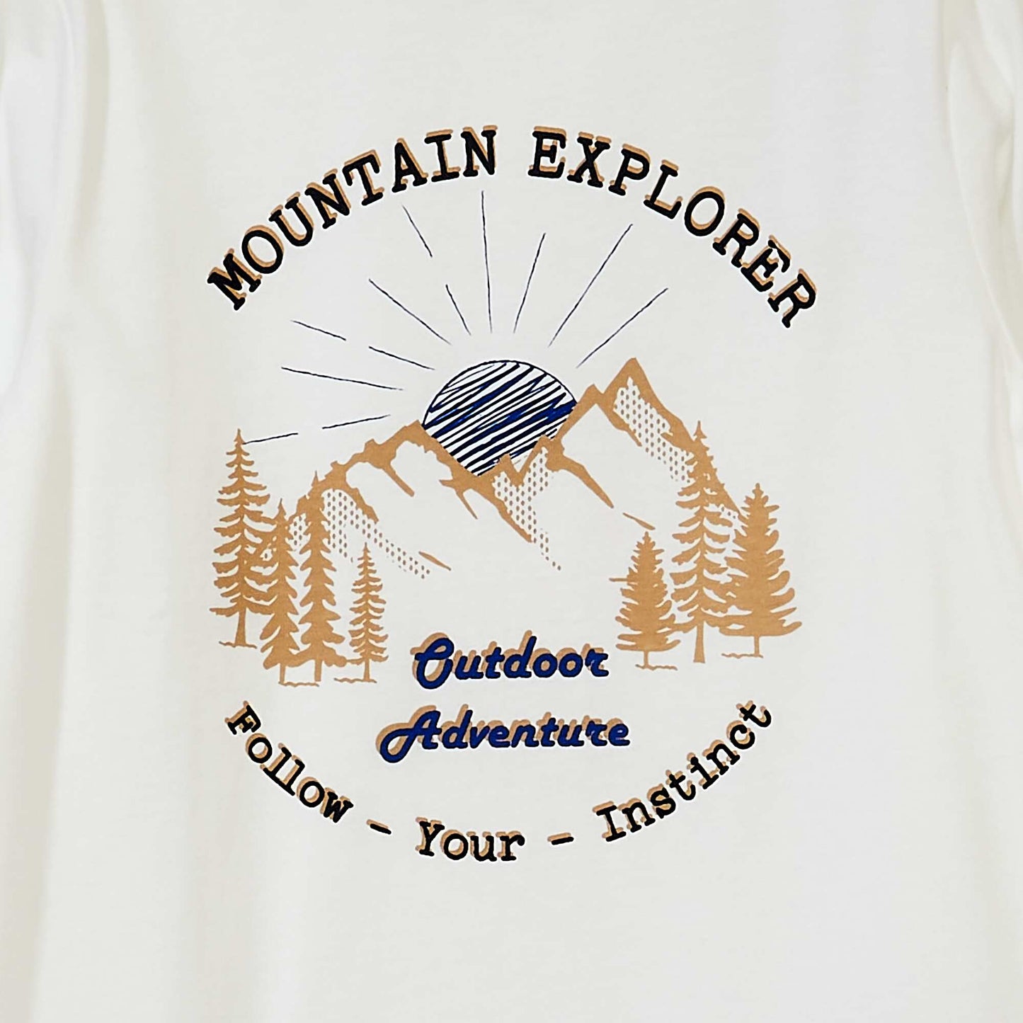 T-shirt en jersey manches longues Blanc
