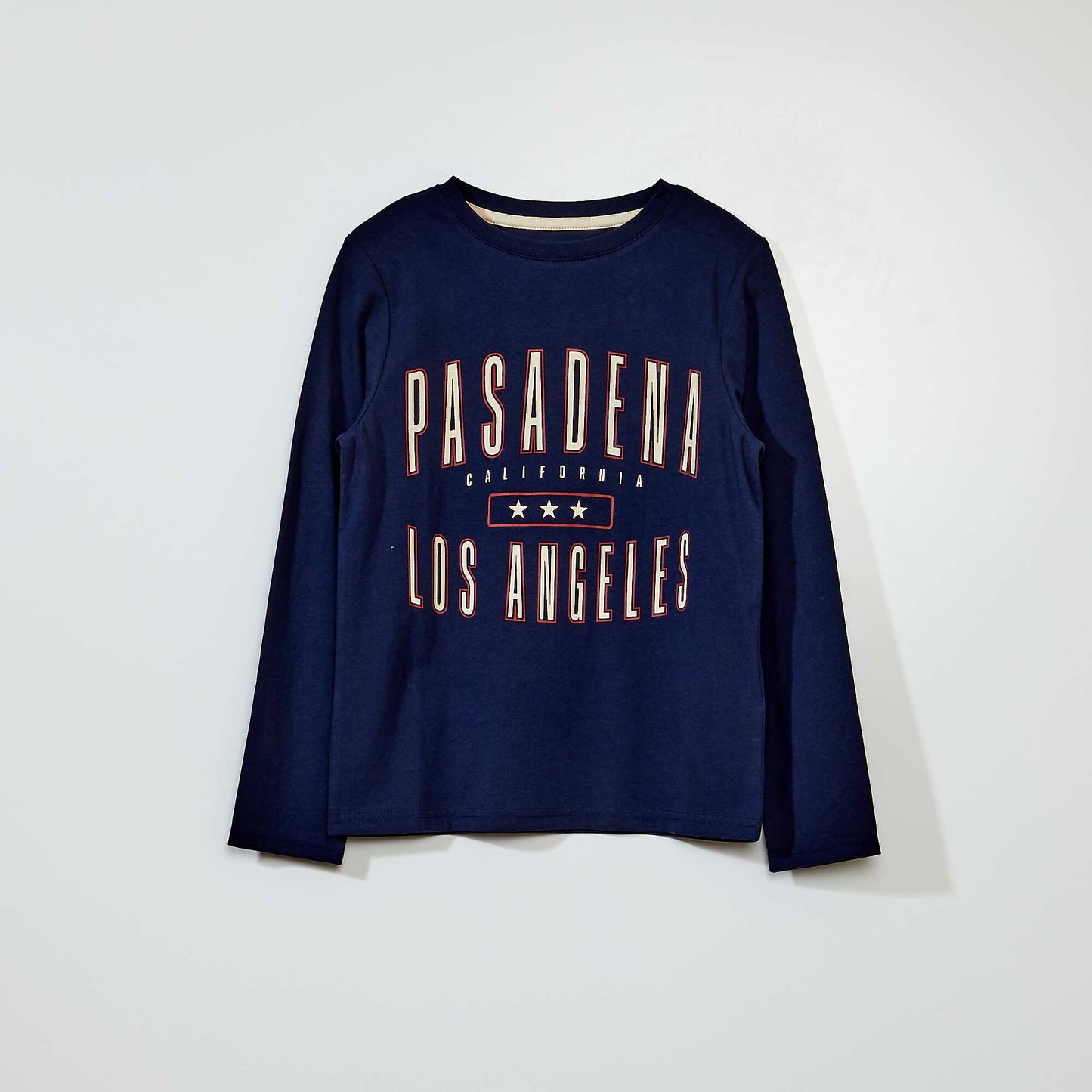 T-shirt en jersey manches longues Bleu marine