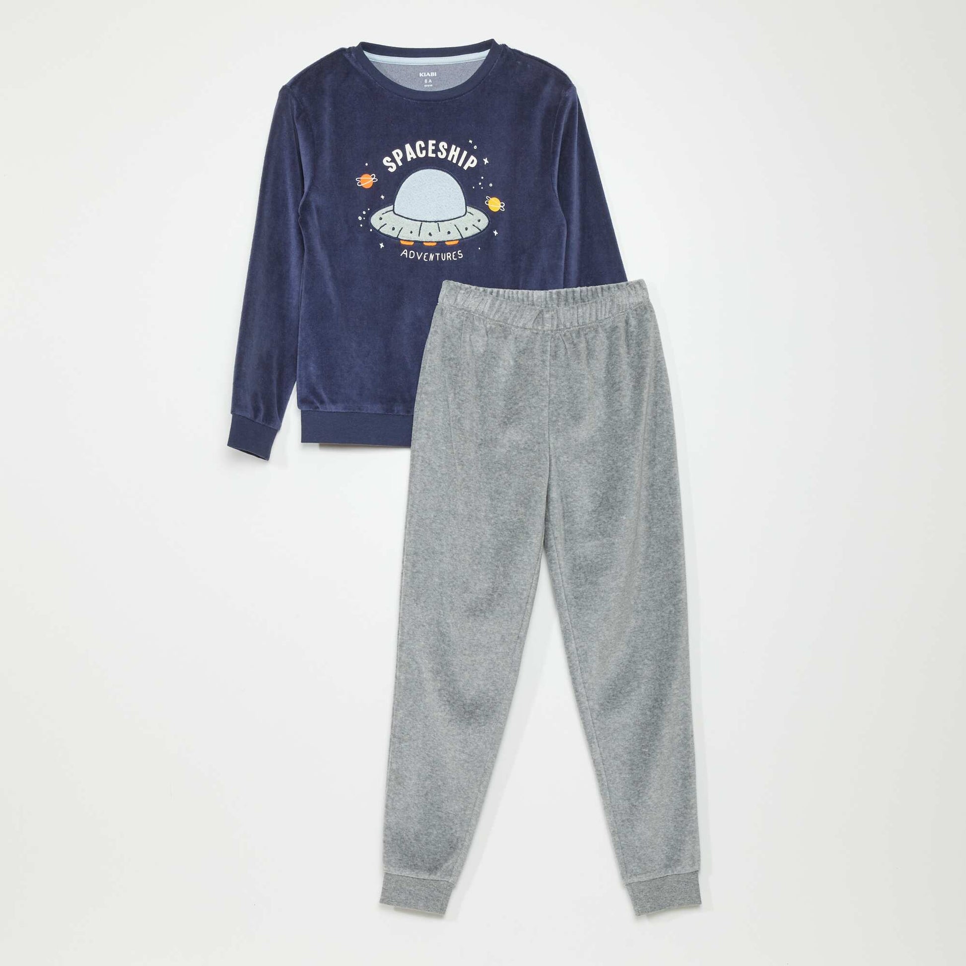 Pyjama le velours - 2 pi ces Bleu