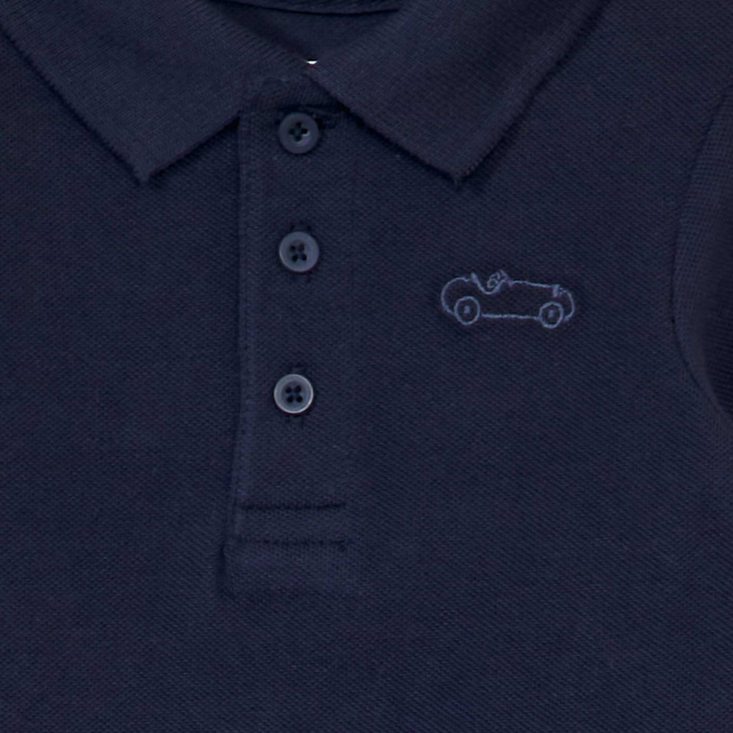 Polo en maille piqu e Bleu marine