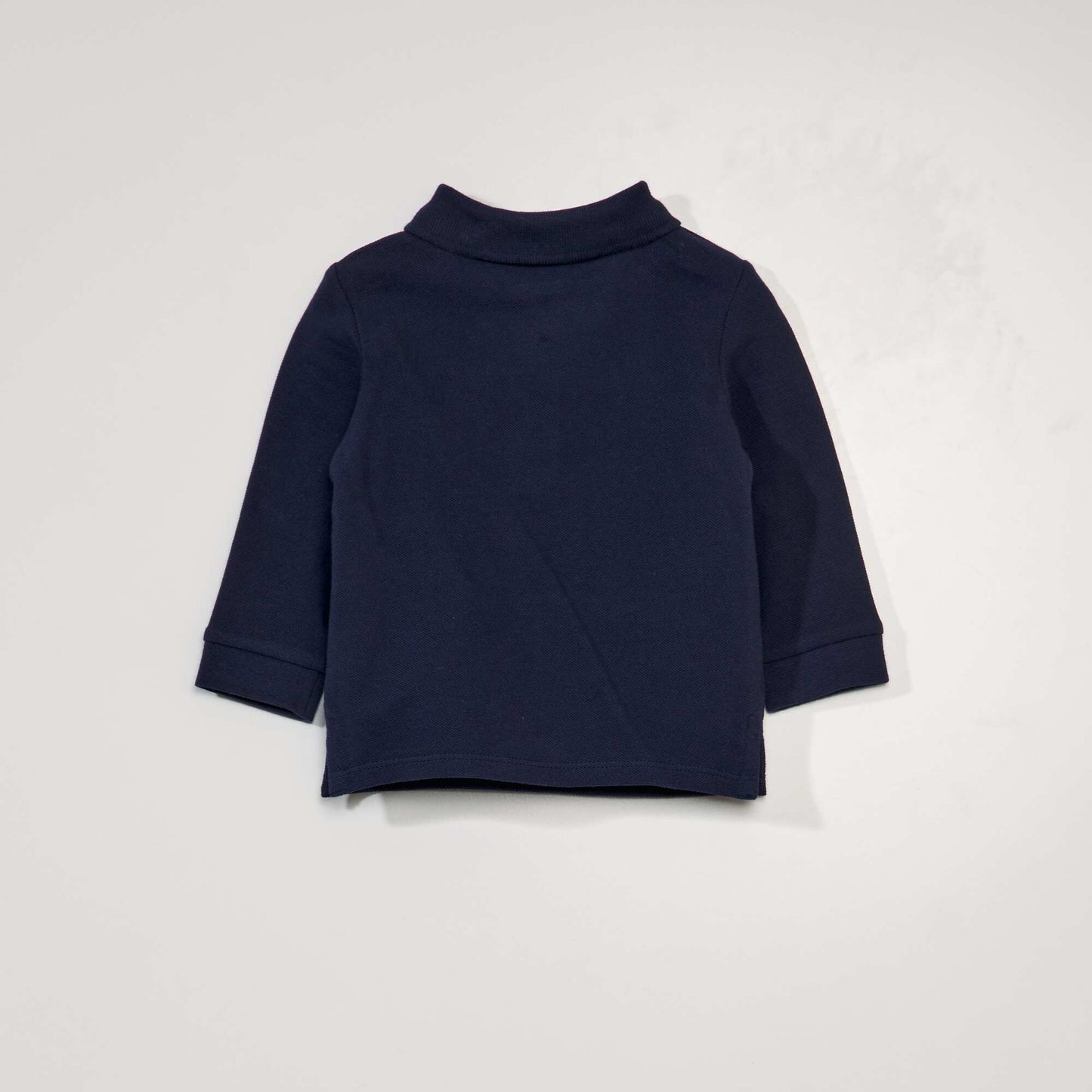 Polo en maille piqu e Bleu marine