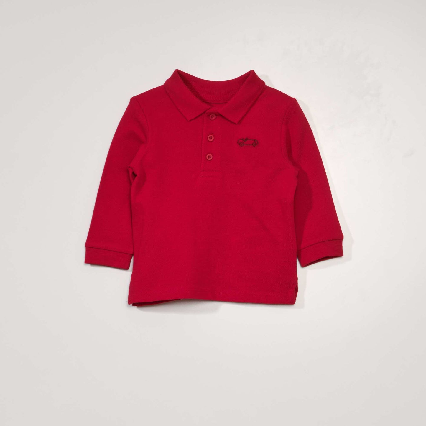 Polo en maille piqu e Rouge