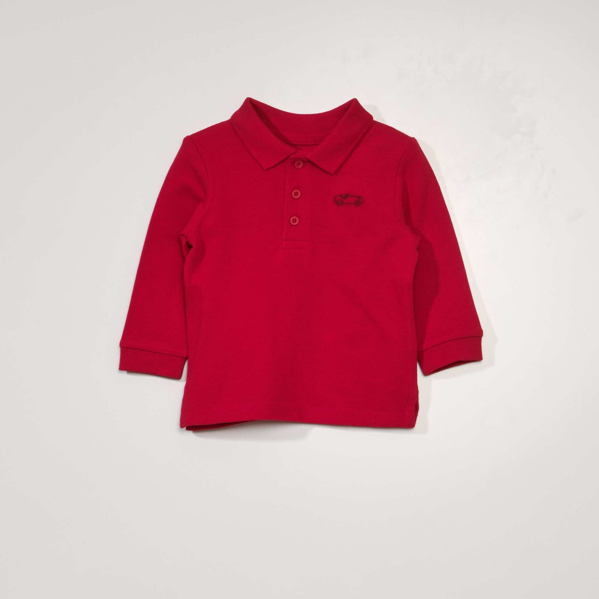 Polo en maille piqu e Rouge