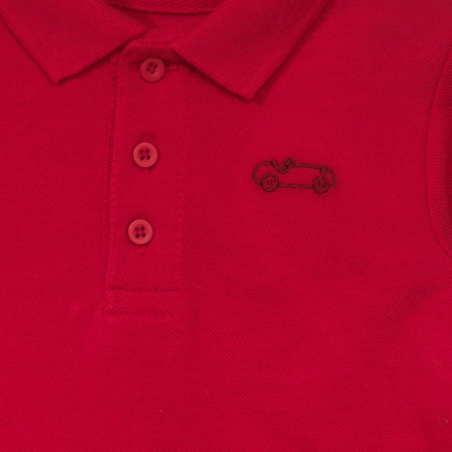 Polo en maille piqu e Rouge