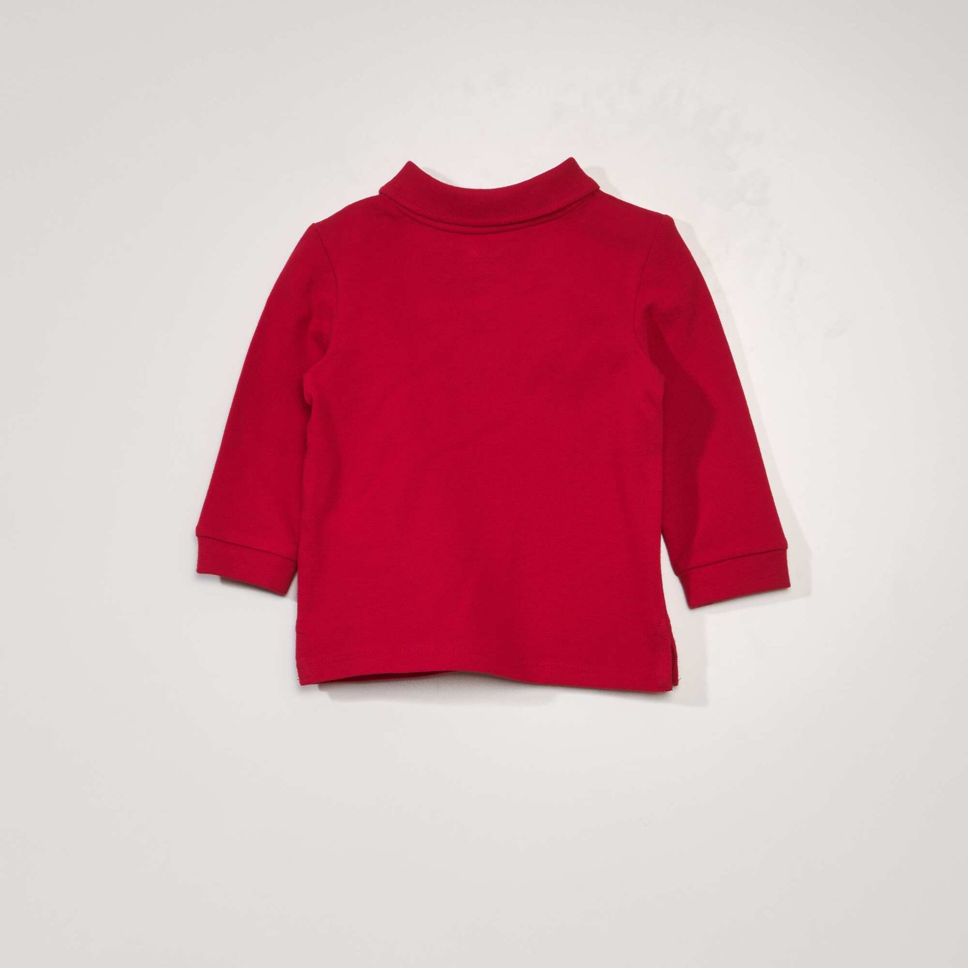 Polo en maille piqu e Rouge