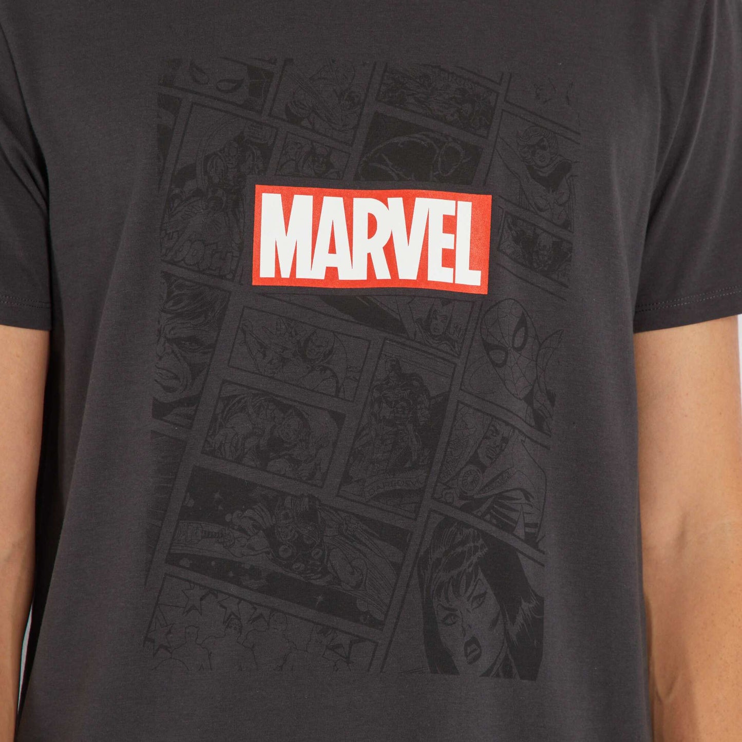 T-shirt en jersey 'Marvel' Noir