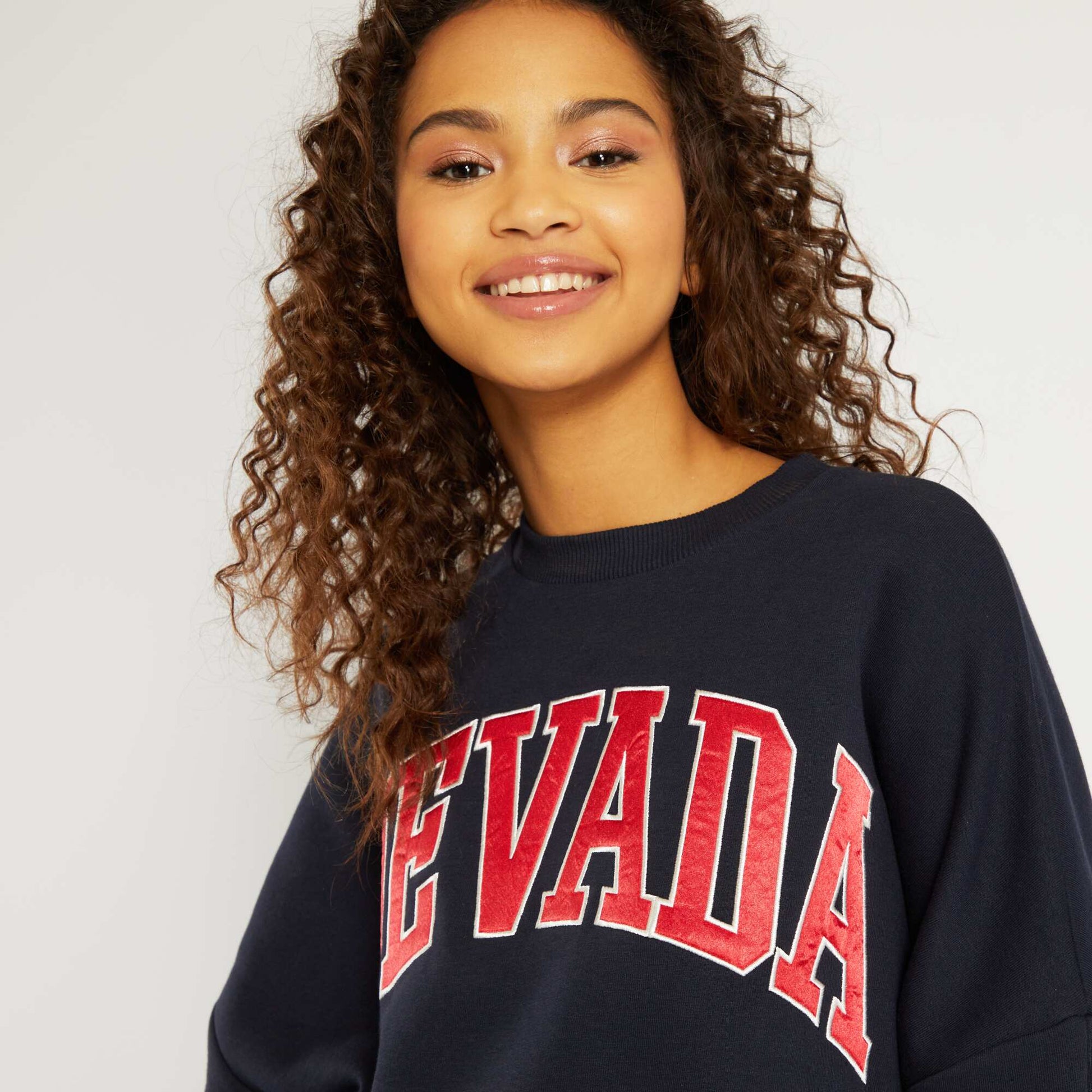 Sweat oversize en molleton Bleu