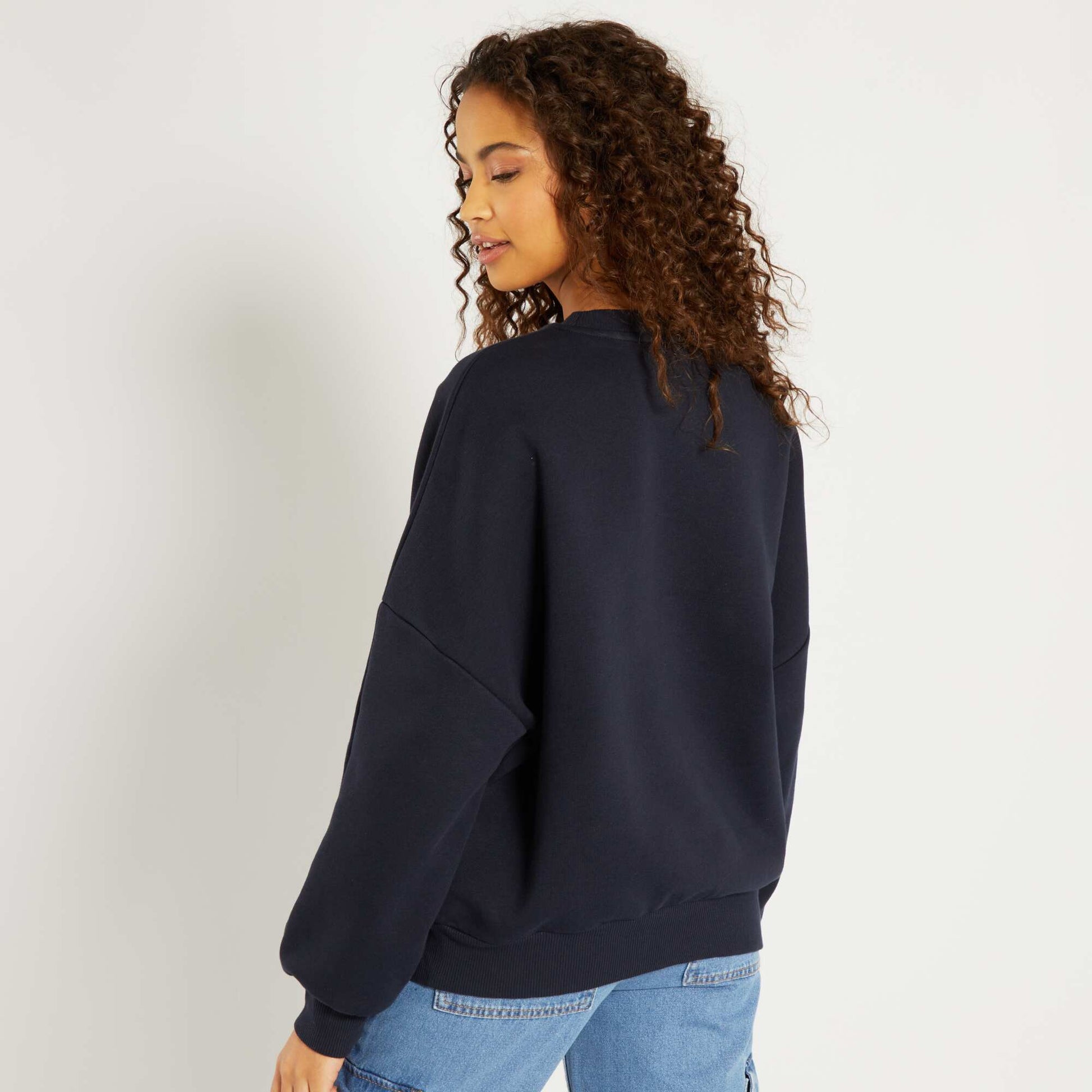 Sweat oversize en molleton Bleu