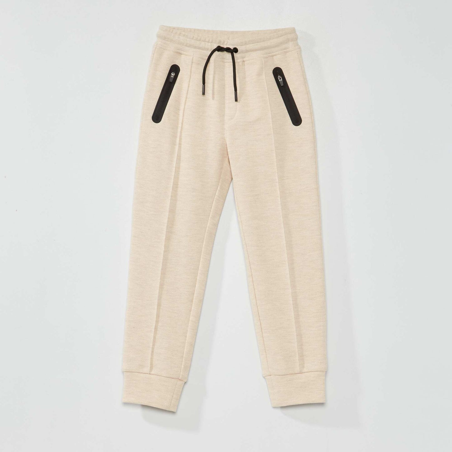 Pantalon de jogging en piqu de coton Beige