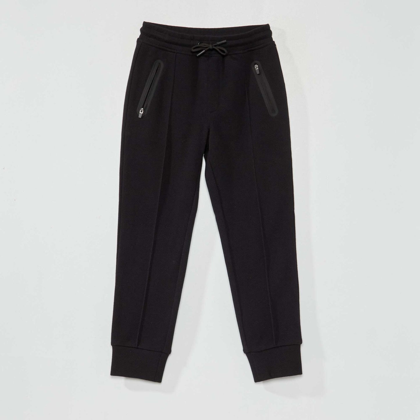 Pantalon de jogging en piqu de coton noir