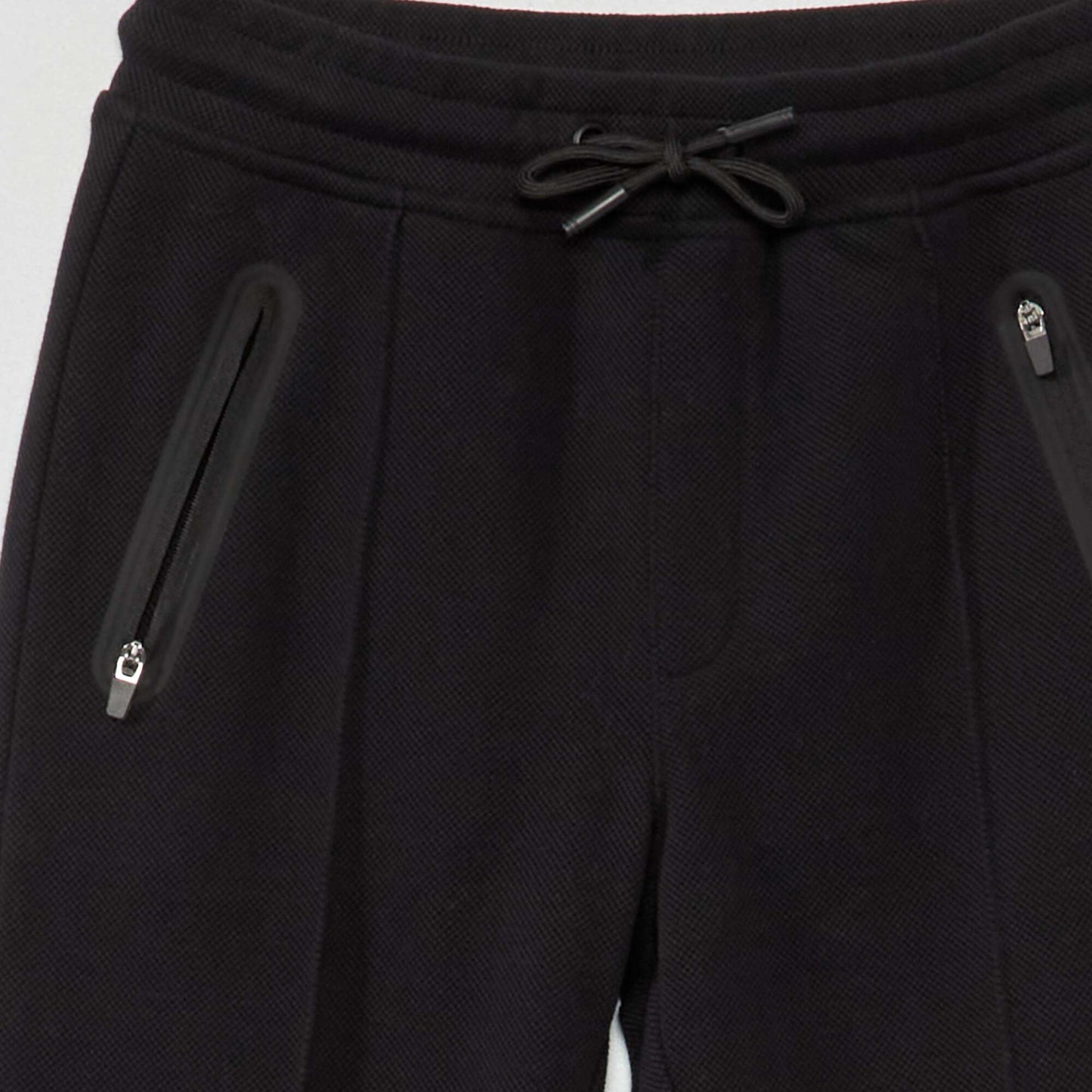 Pantalon de jogging en piqu de coton noir